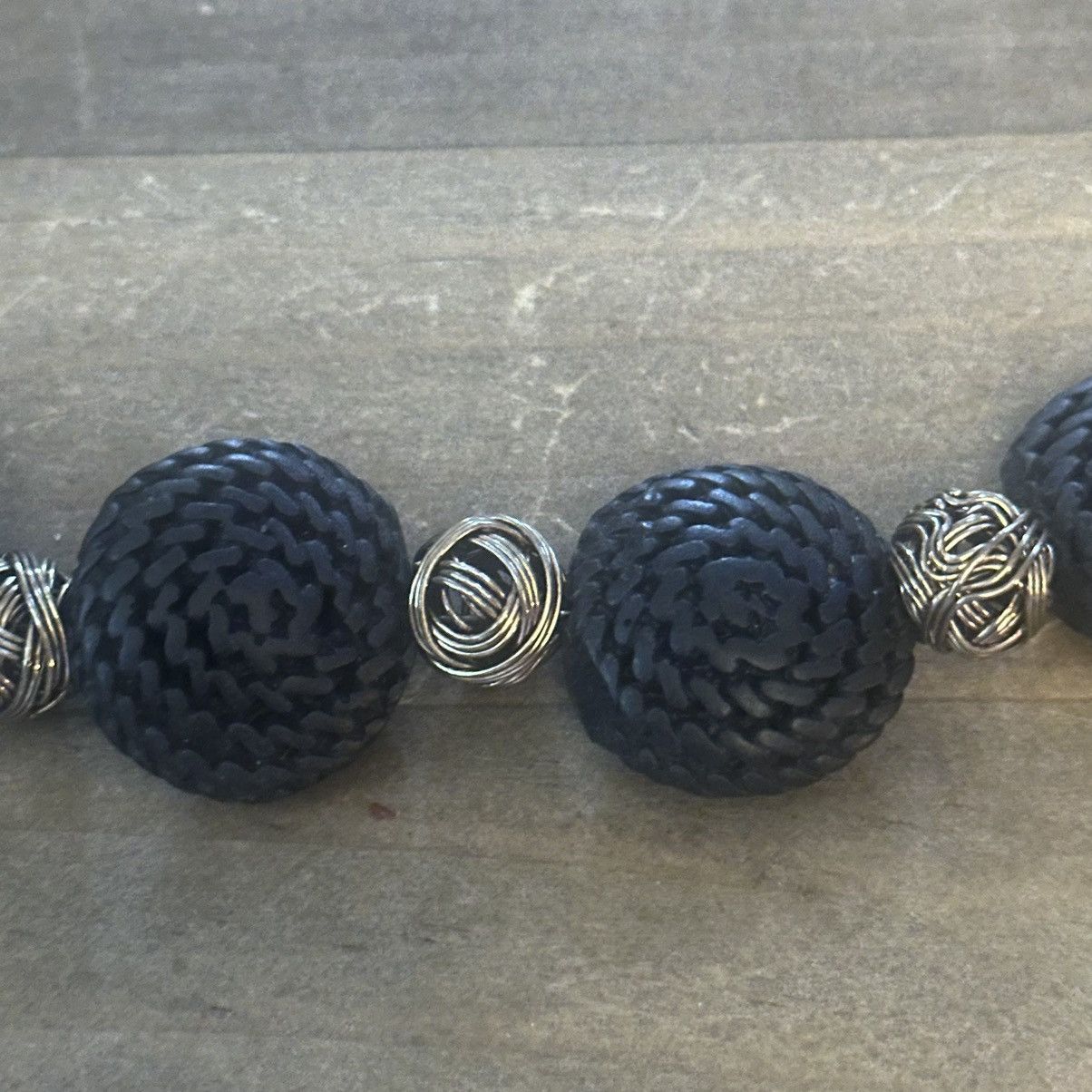 Vintage Vintage chunky basketweave bead necklace Size ONE SIZE - 3 Thumbnail