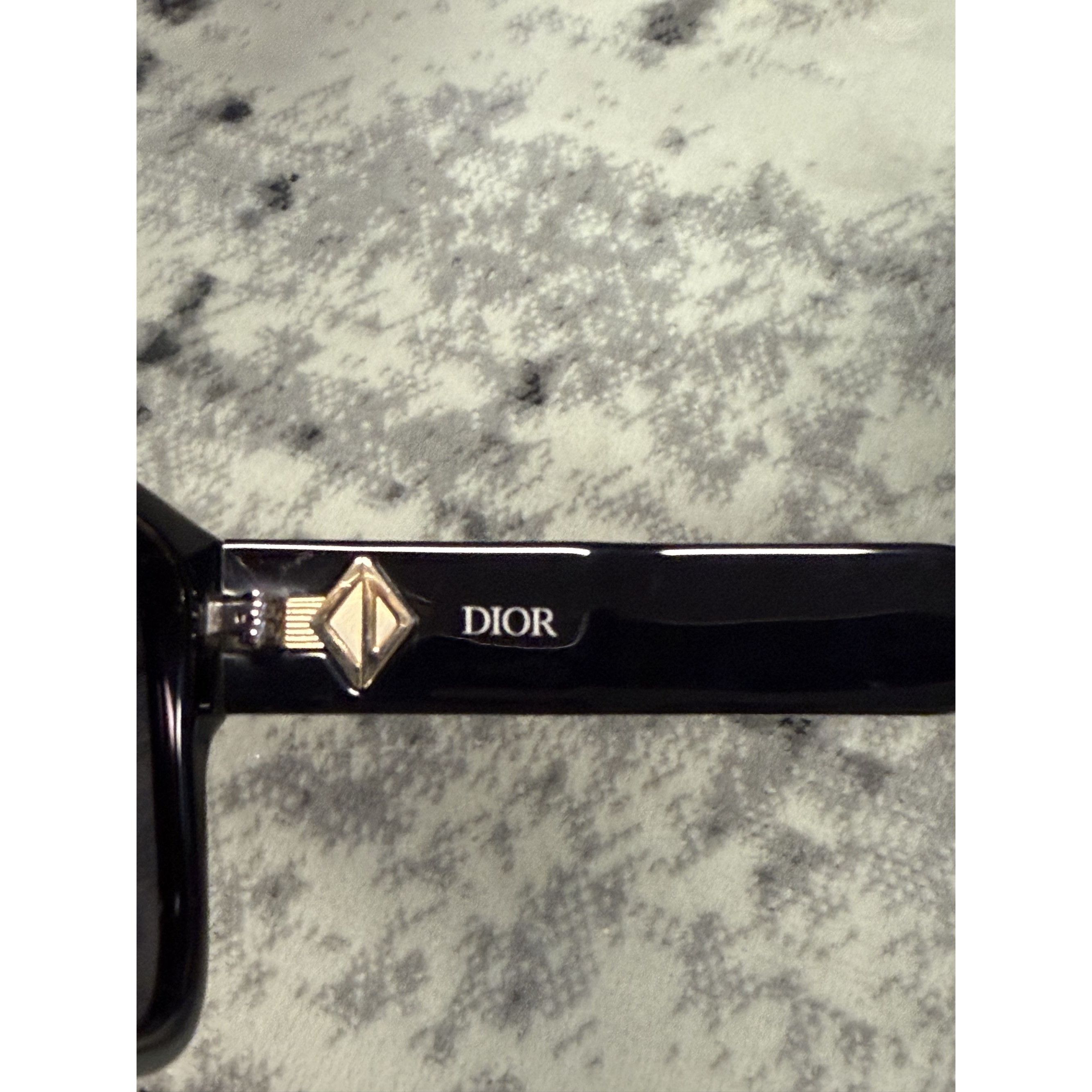 Dior Christian Dior CD Diamond S61 Black Rectangular Sunglasses W Size ONE SIZE - 3 Thumbnail