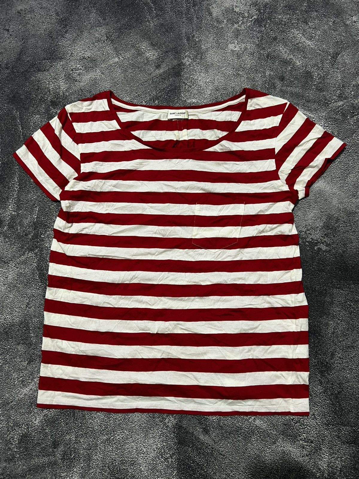 Saint Laurent Paris Saint Laurent SS14 Striped Shirt Size L / US 10 / IT 46 - 1 Thumbnail