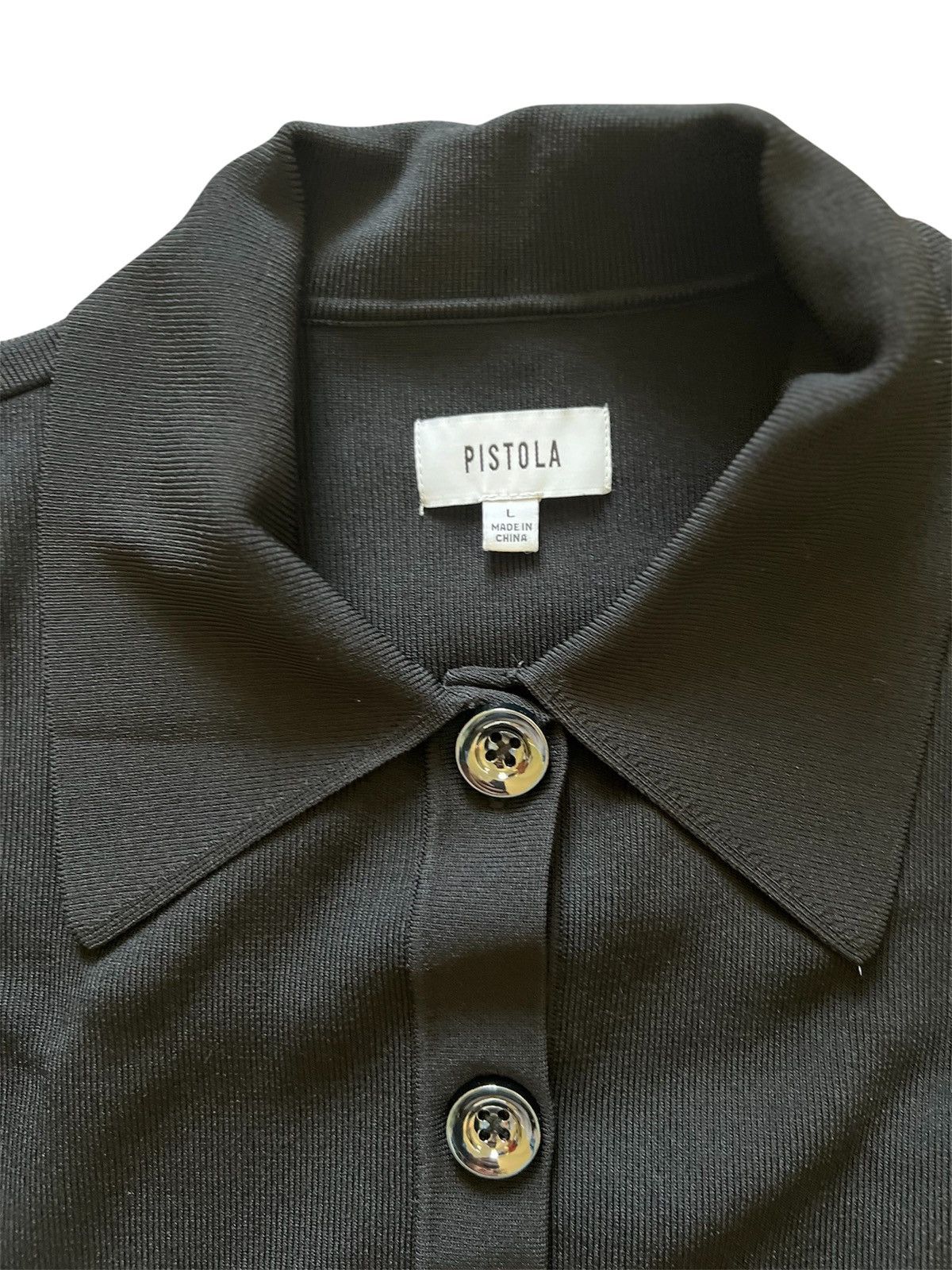 Pistola Pistola Joanne Black Collared Cardigan | Large Size L / US 10 / IT 46 - 4 Thumbnail