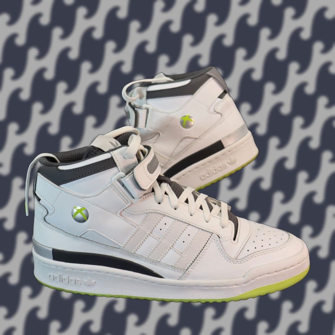 Adidas adidas Forum Sneaker - White Leather Mid Top - 2021 - Size 10 - Mens - Casual Shoes - GW7794 - Rubber Outsole - Lace Up - 9.5 US / 10 UK / 44 EU Size US 10 / EU 43 - 1 Thumbnail