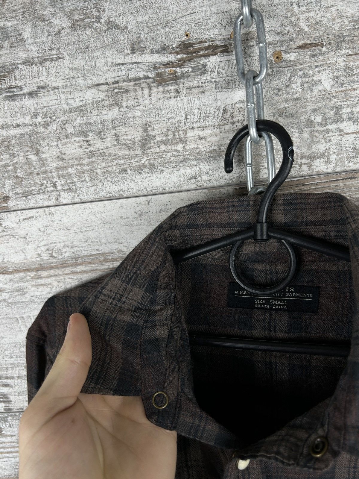 Allsaints × Japanese Brand Mens AllSaints Flannel Shirts button up plain ls shirt y2k Size US S / EU 44-46 / 1 - 10 Thumbnail