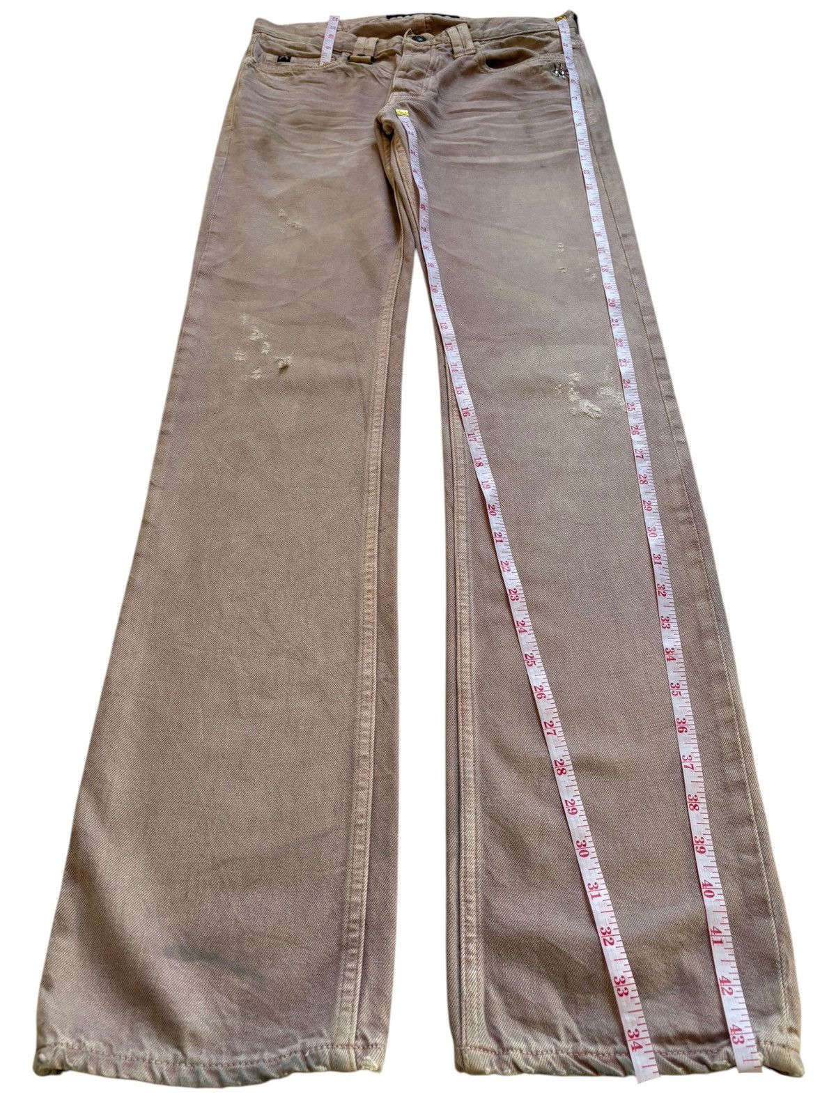Designer × Japanese Brand × Roar Vintage Roar Beige Embroidery Jeans Size US 31 - 13 Thumbnail