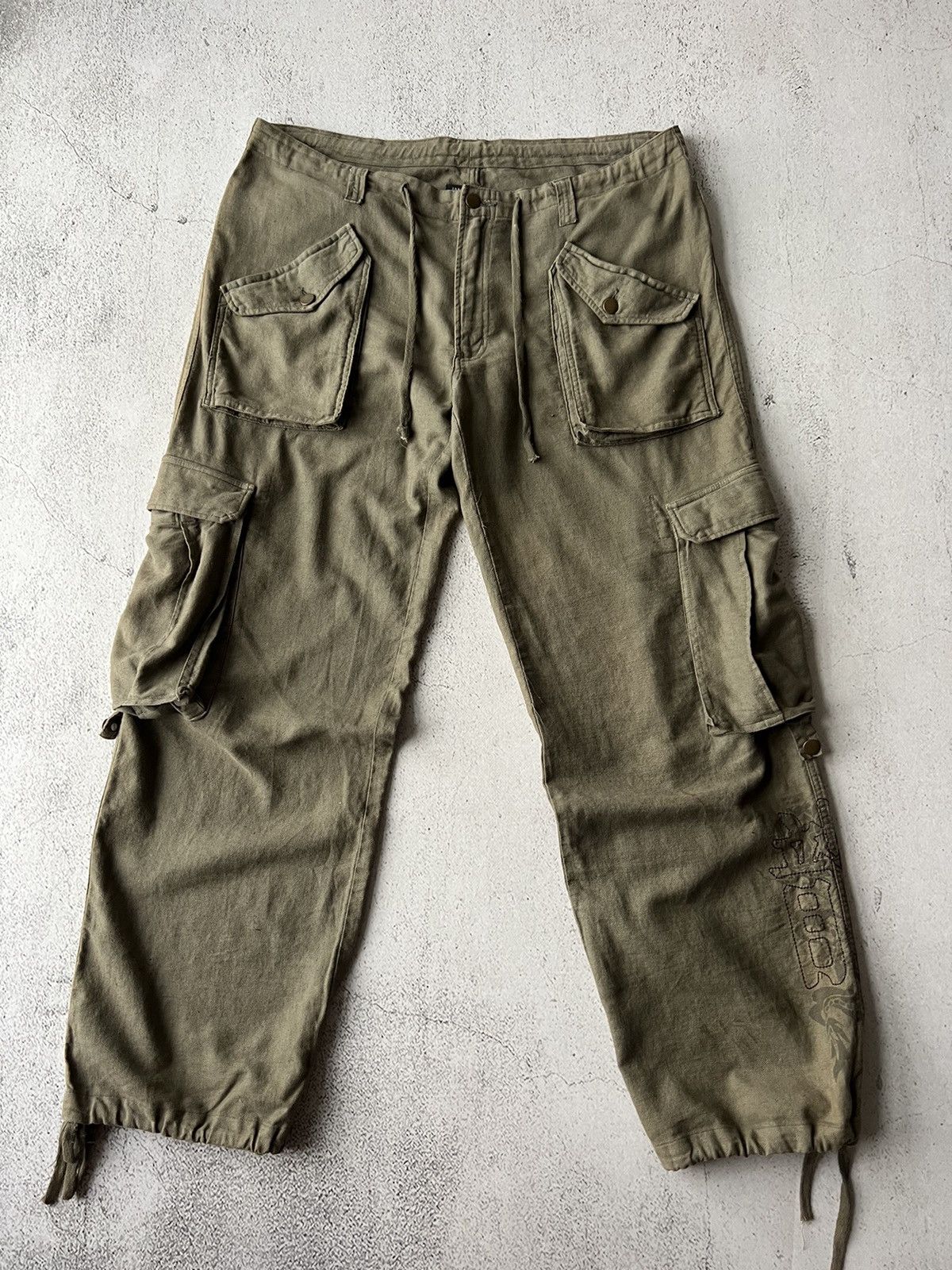 Designer Cargo Parachute Vintage Avant Garde Style Pants Size US 33 - 4 Thumbnail
