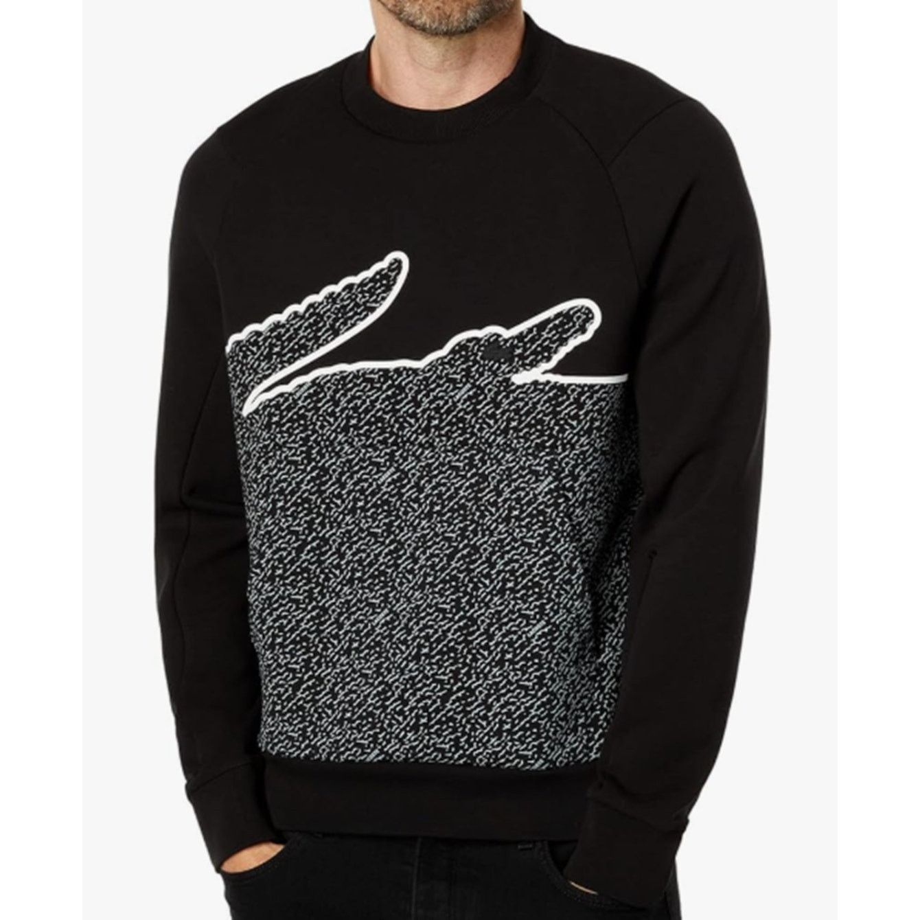 Lacoste Lacoste Long Sleeve Crew Neck Active Sweatshirt Black L Size US L / EU 52-54 / 3 - 1 Thumbnail