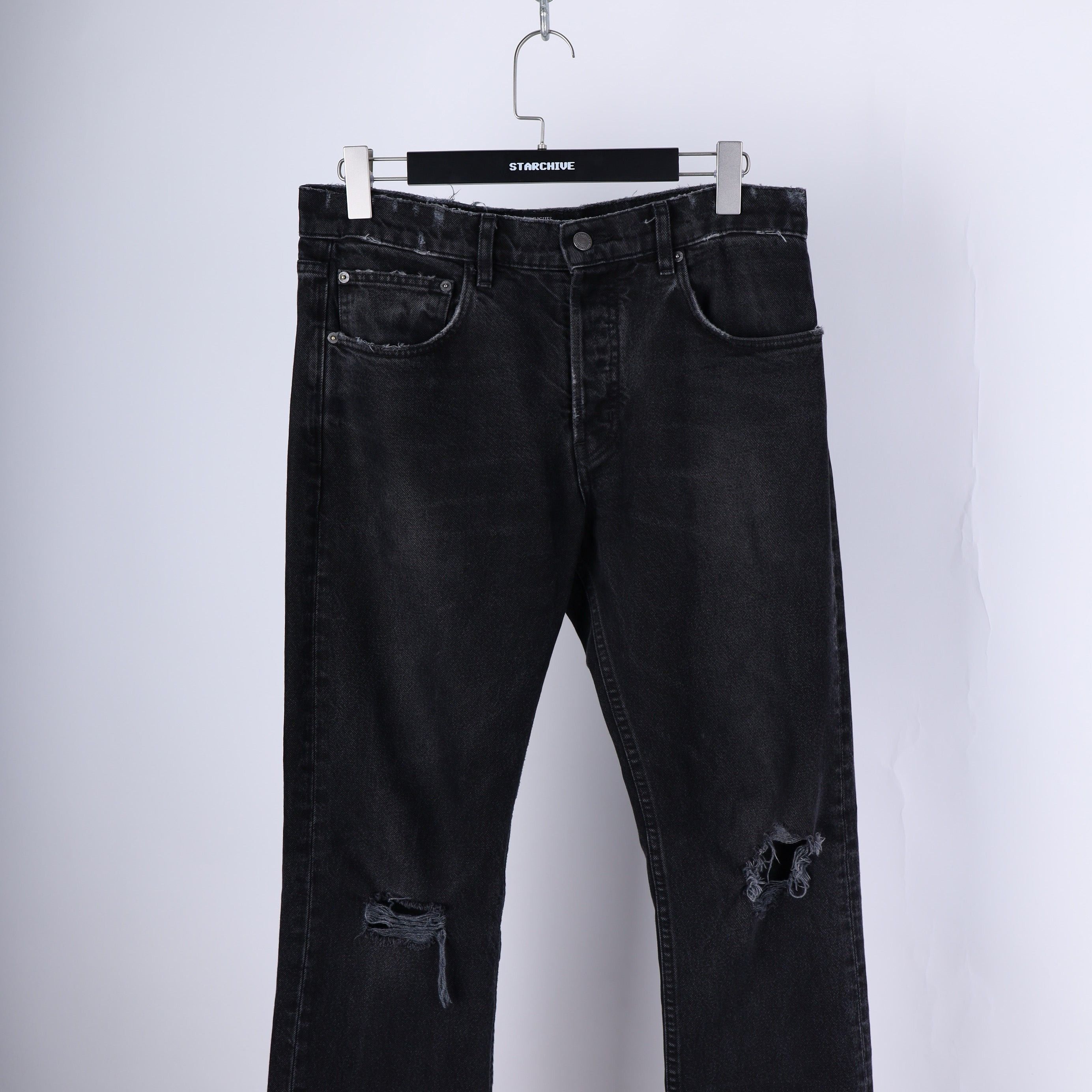 Enfants Riches Deprimes ERD DISTRESSED BLACK DENIM SZ 31 Size US 31 - 6 Thumbnail
