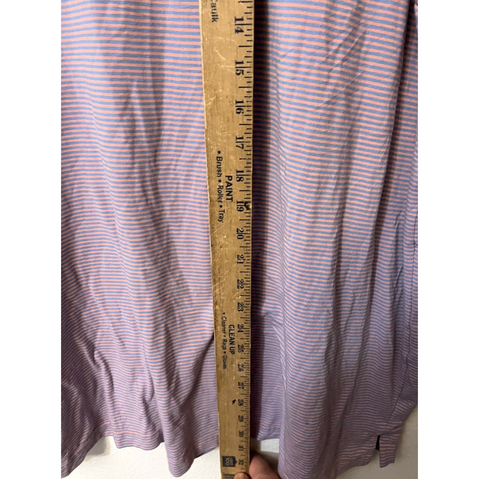 Peter Millar Peter Millar Shirt Adult XL Pink blue Stri Pima Cotton Seaside Wash Short Sleeve Mens Size US XL / EU 56 / 4 - 4 Thumbnail