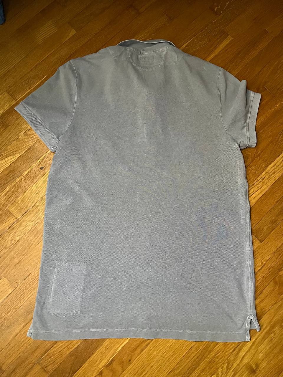Designer Allsaints grey basic logo polo tee Size US L / EU 52-54 / 3 - 2 Thumbnail