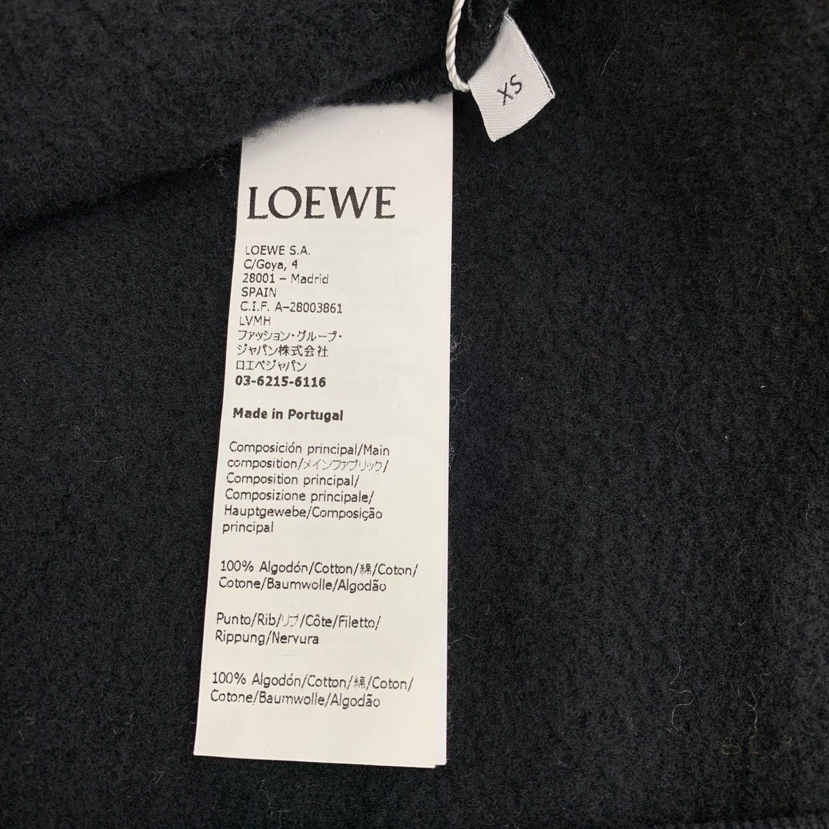Loewe Loewe 22 Black Logo Embroidered Cotton Sweatshirt Size XS / US 0-2 / IT 36-38 - 7 Thumbnail