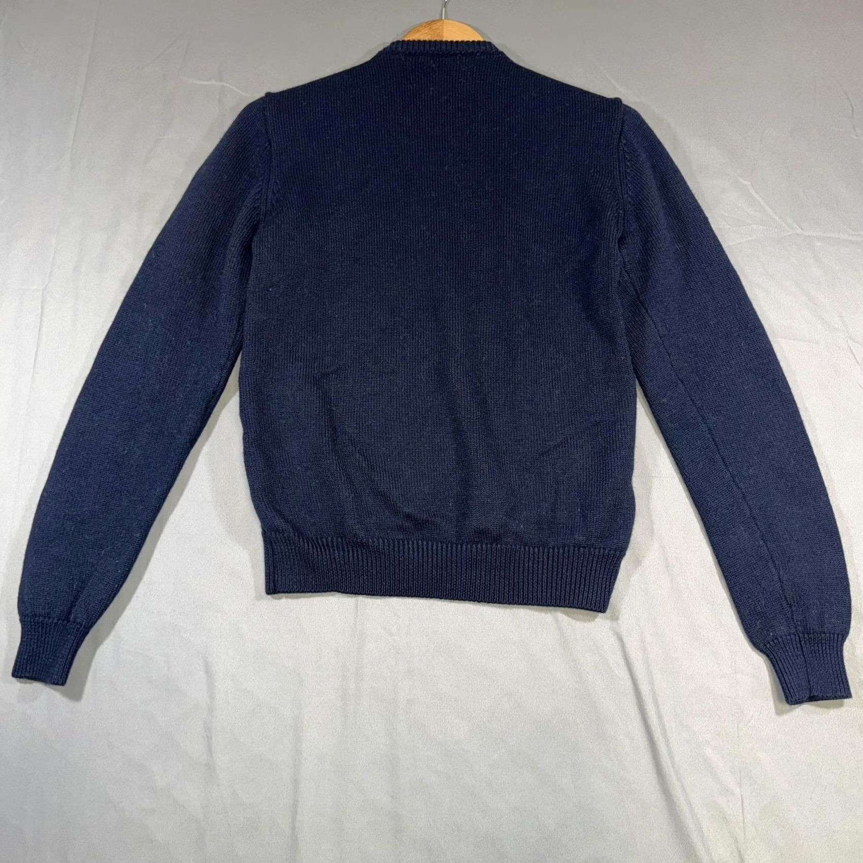 Frank And Oak Frank & Oak Sweater Mens Large Blue Crewneck Textured Front Knit Pullover Size US L / EU 52-54 / 3 - 2 Thumbnail