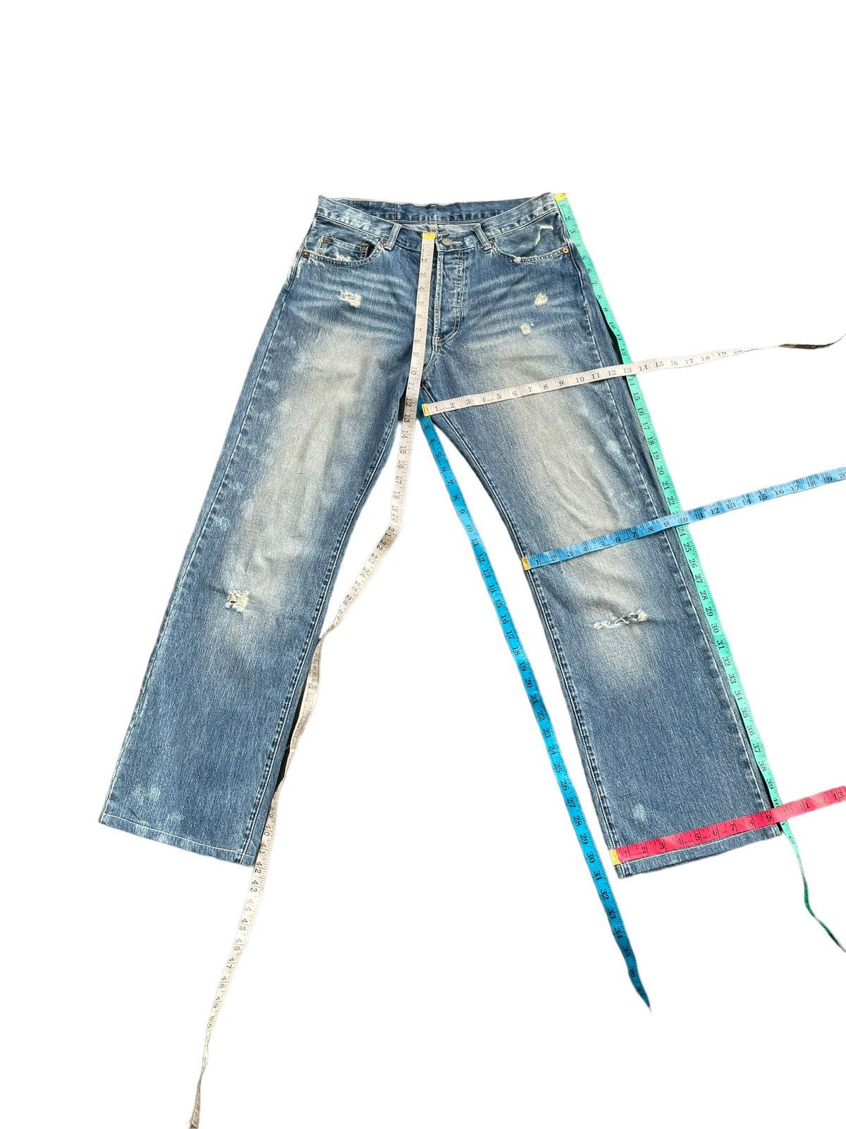 If Six Was Nine Press Clothing Distresed Denim Size US 33 - 19 Thumbnail