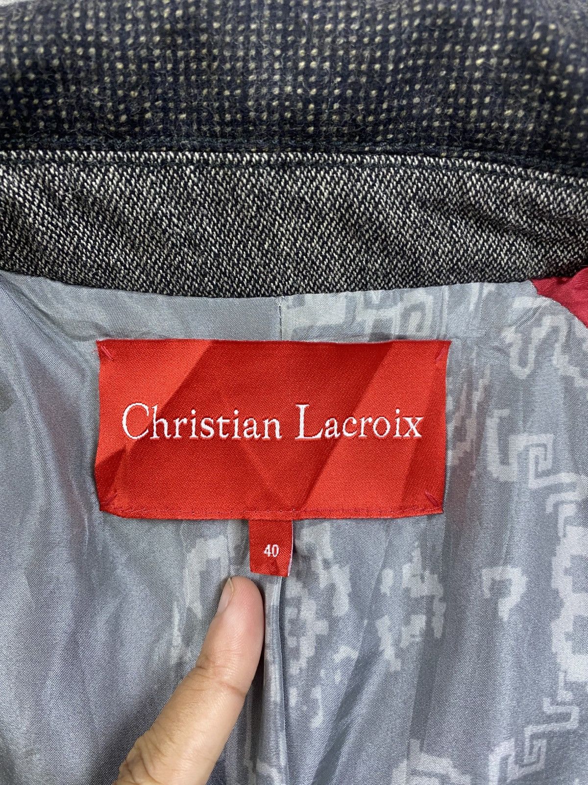 Christian Lacroix × Vintage Vintage Christian Lacroix With Belted Wool Rare Jacket Size S / US 4 / IT 40 - 7 Thumbnail