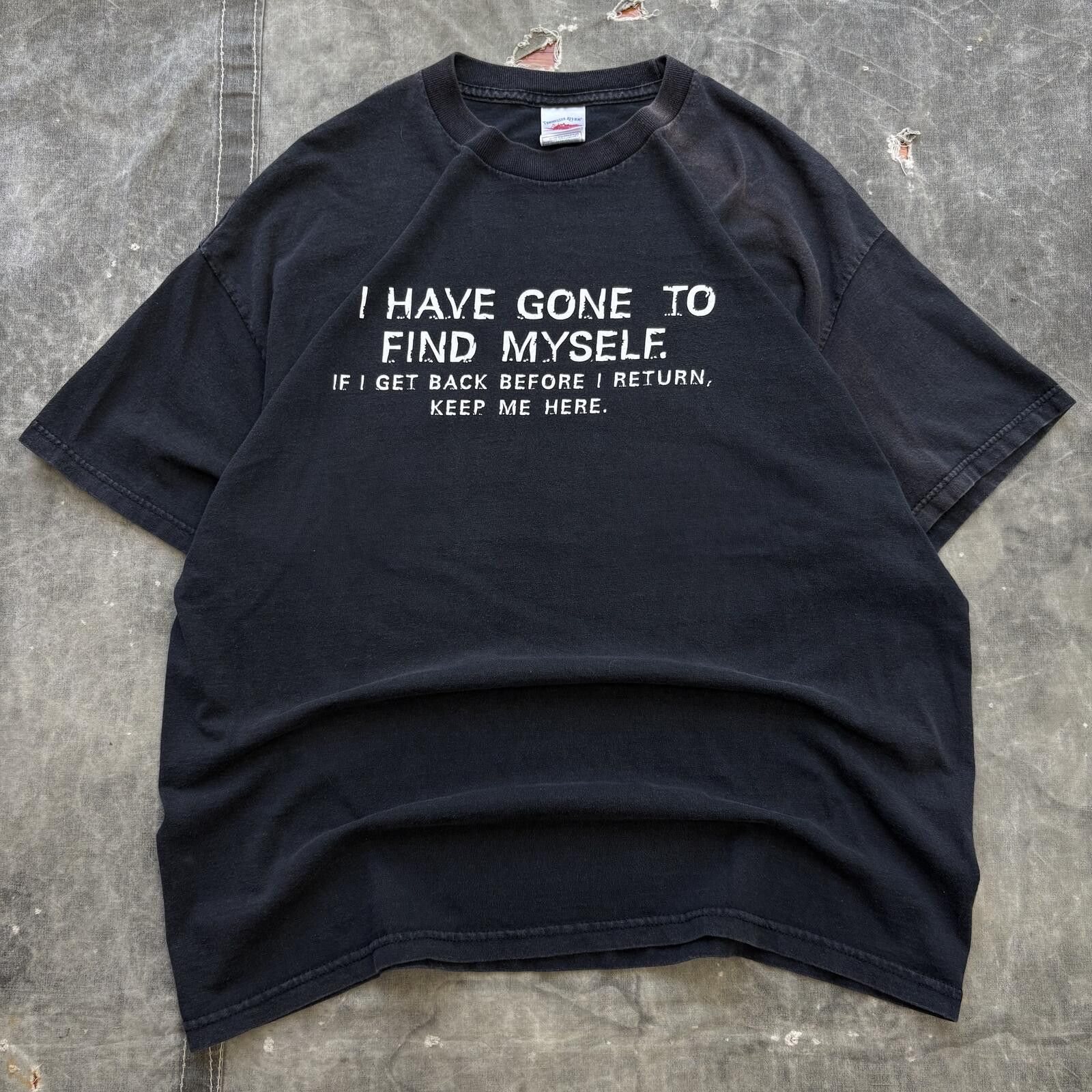 Vintage Vintage Y2K I Have Gone To Find Myself Funny Confusing Shirt Size US XL / EU 56 / 4 - 1 Thumbnail