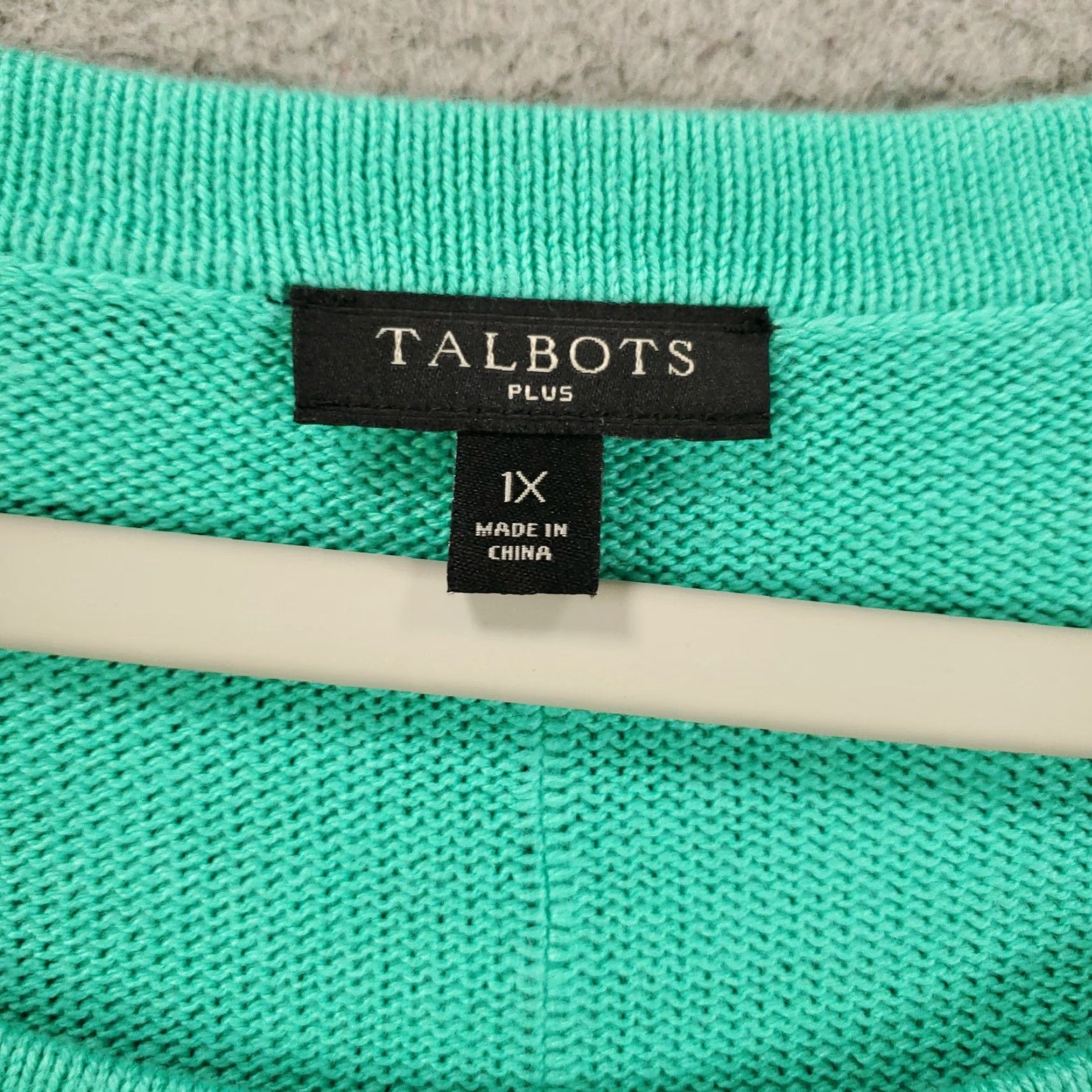 Talbots Talbots Sweater Womens 1X Teal Knit Long Sleeve Pullover Boat Neck Casual Fall Winter Size XL / US 12-14 / IT 48-50 - 6 Thumbnail