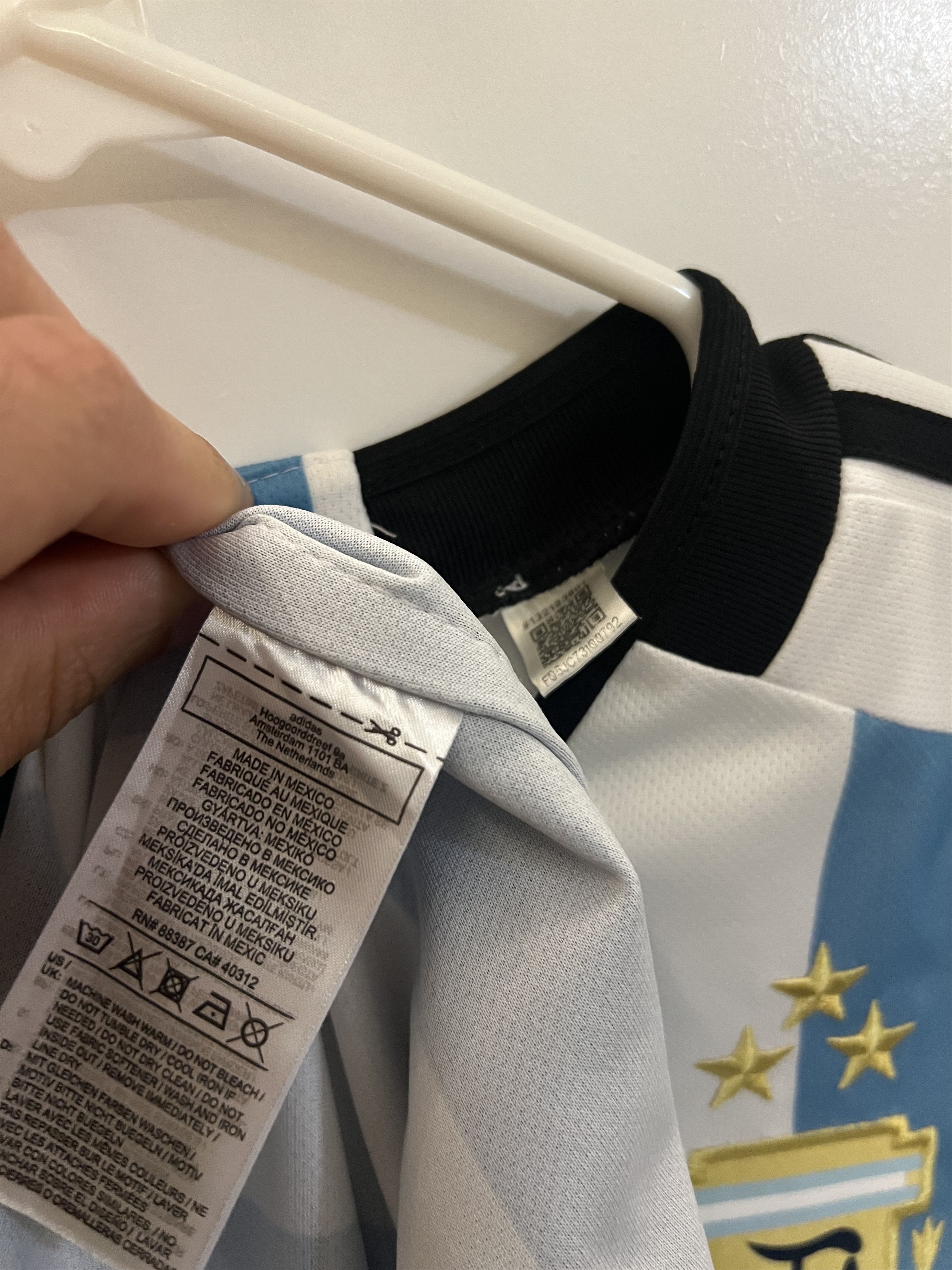 Adidas Messi World Cup Argentina 22/23 Home Jersey Men's L Size US L / EU 52-54 / 3 - 5 Thumbnail