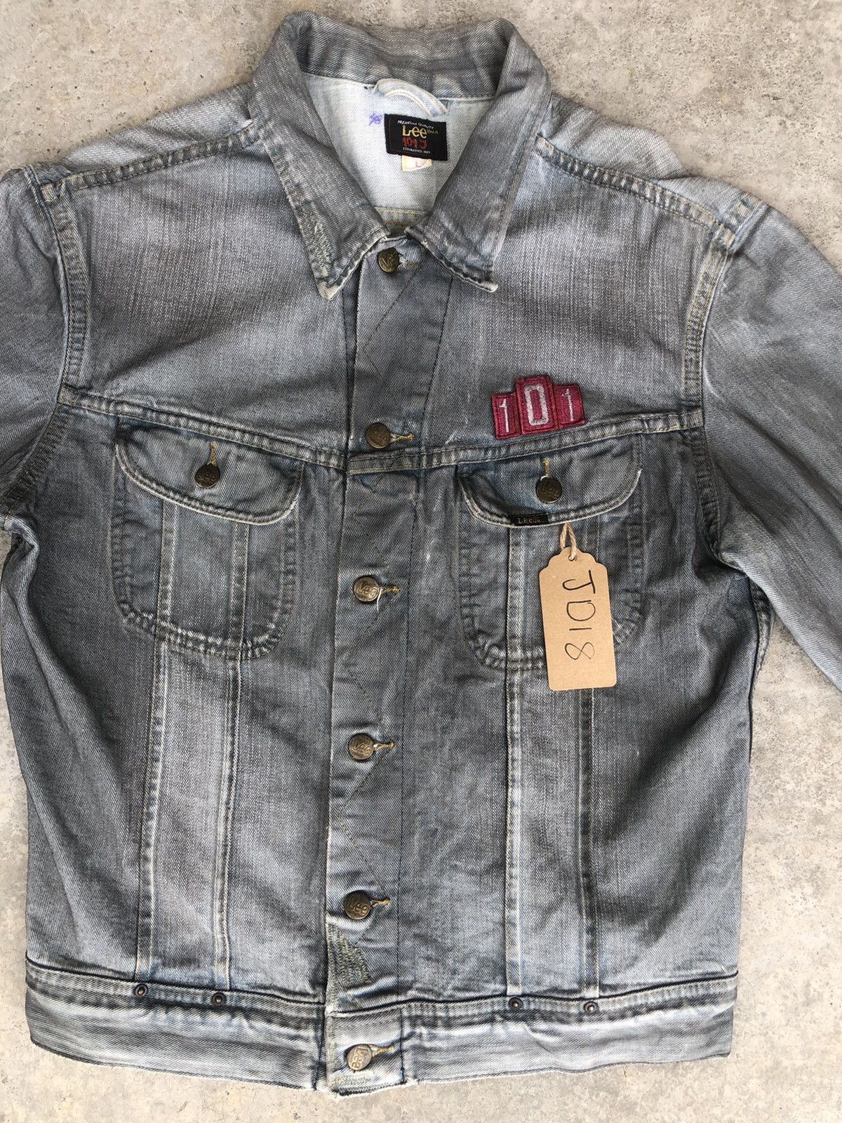 Lee Lee 101J Waxed Denim Jacket Distressed Jeans Size US L / EU 52-54 / 3 - 3 Thumbnail