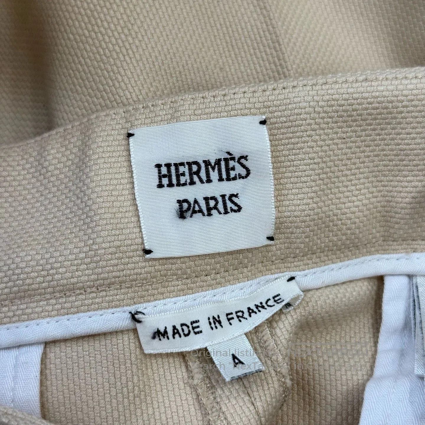 Hermes Hermes Beige Cropped Cuffed Jeans. Size 37" - 4 Thumbnail