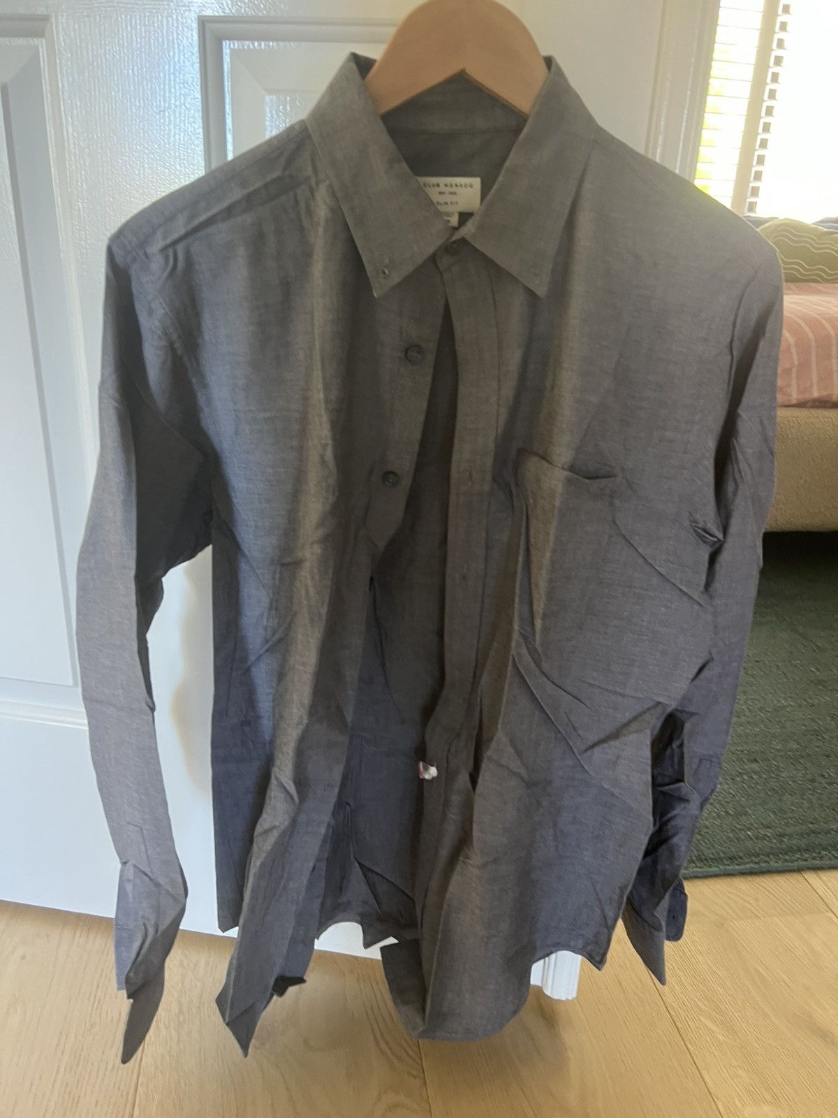 Club Monaco Club Monaco Gray Cotton Button Up Shirt Size M Long Sleeve Size US M / EU 48-50 / 2 - 1 Preview