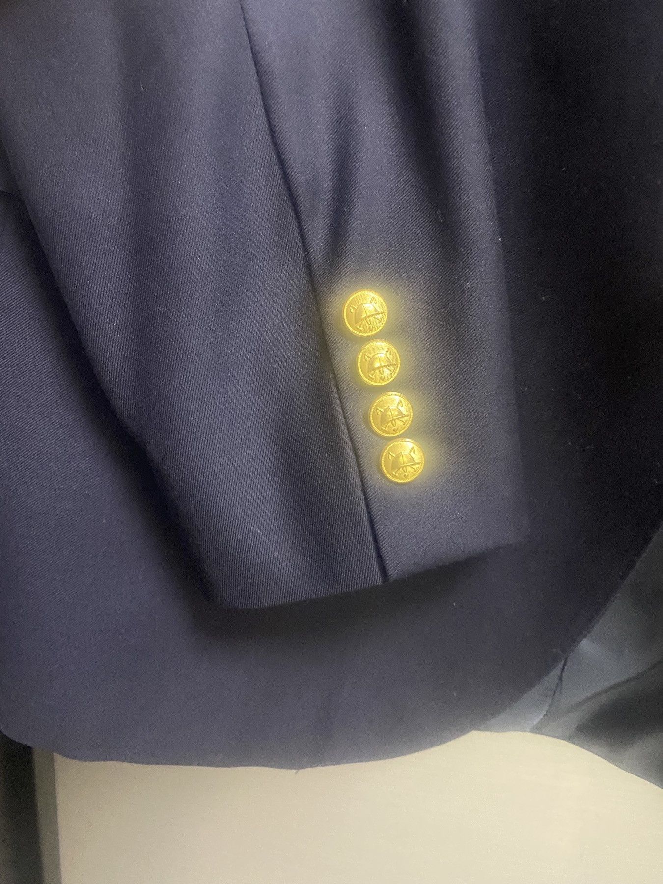 Polo Ralph Lauren Vintage RALPH LAUREN Navy Wool Notch Lapel Sport Coat Size 42L - 5 Thumbnail