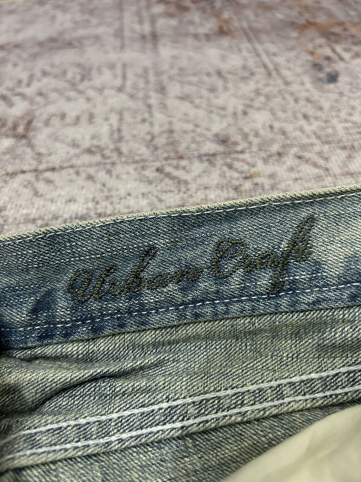 If Six Was Nine Urban Craft HonneyComb Painted Distressed Jeans Size US 34 / EU 50 - 10 Thumbnail
