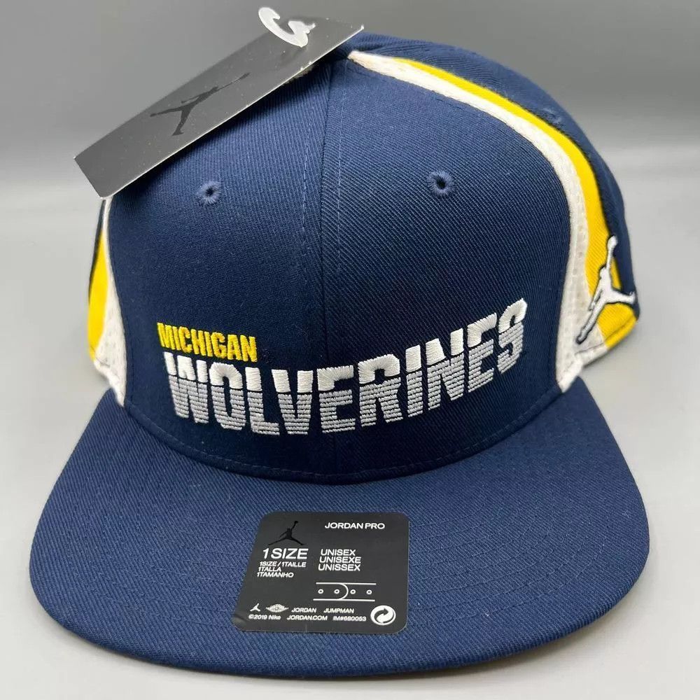 Jordan Brand Michigan Wolverines x Air Jordan Hat Men Jumpman Snap Back Size ONE SIZE - 1 Thumbnail