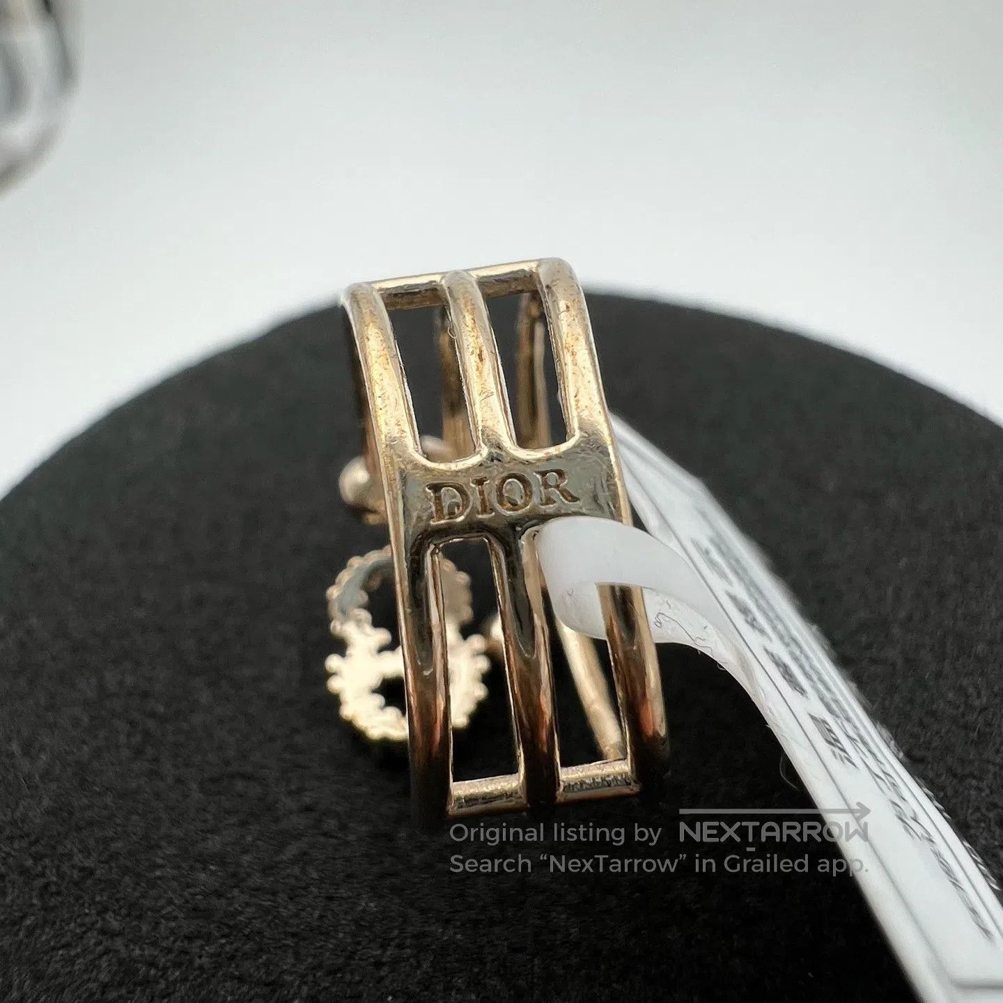 Dior Dior CD Full Diamond Letter Three-Piece Ring Size ONE SIZE - 3 Thumbnail