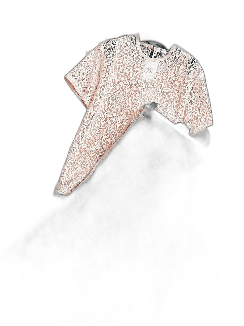 Dior Dior Pink Lace Top and Skirt Set Size S / US 4 / IT 40 - 1 Thumbnail