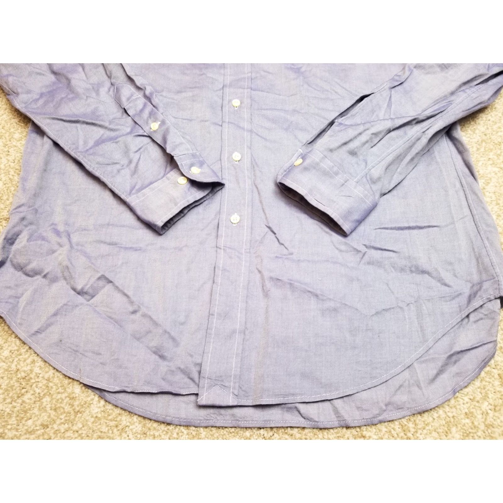 Polo Ralph Lauren Ralph Lauren Shirt Men 15.5 Blue Lavender 100% Cotton Classic Fit Long Sleeve Button-Up Size US L / EU 52-54 / 3 - 4 Thumbnail