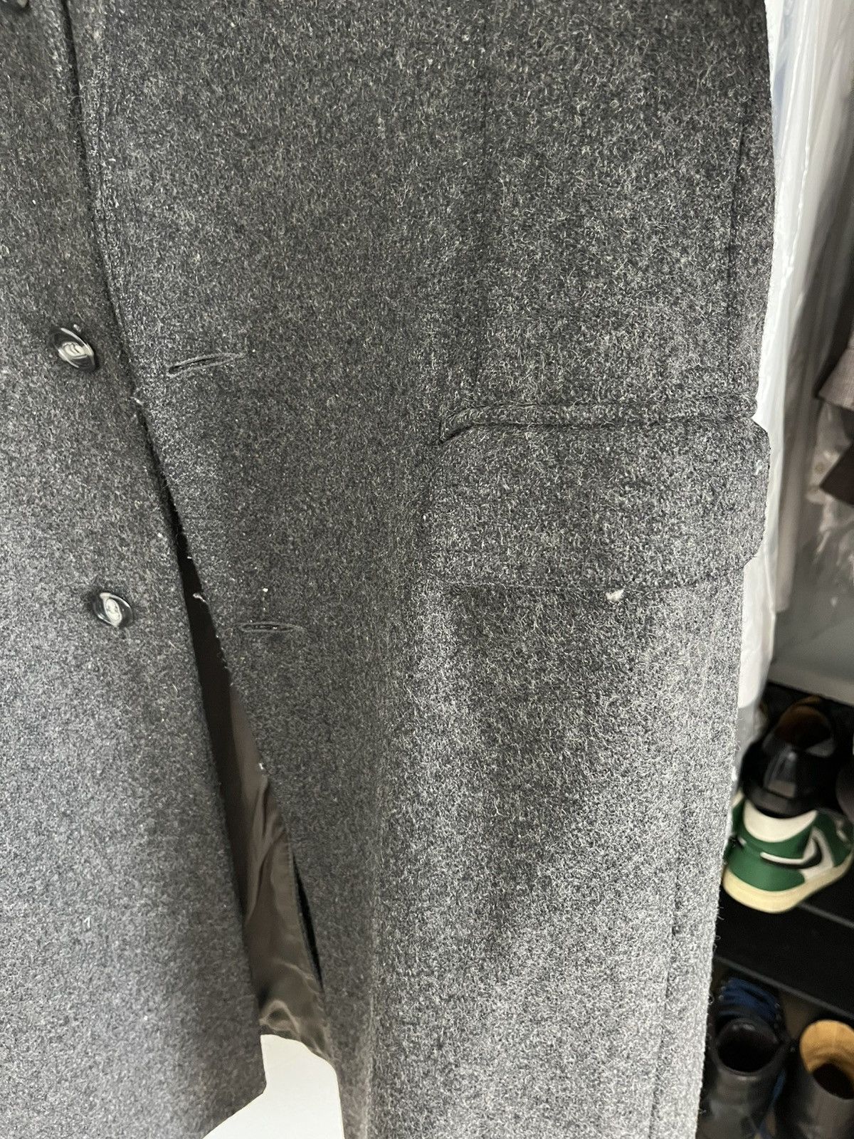 Vintage Vintage Gray Wool American Male Overcoat Size US L / EU 52-54 / 3 - 8 Thumbnail
