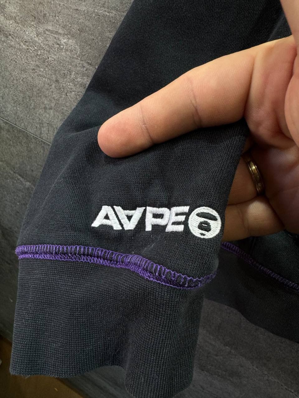 Aape AAPE by A Bathing Ape Black Contrast Stitch Logo Black Hood Size US M / EU 48-50 / 2 - 3 Thumbnail