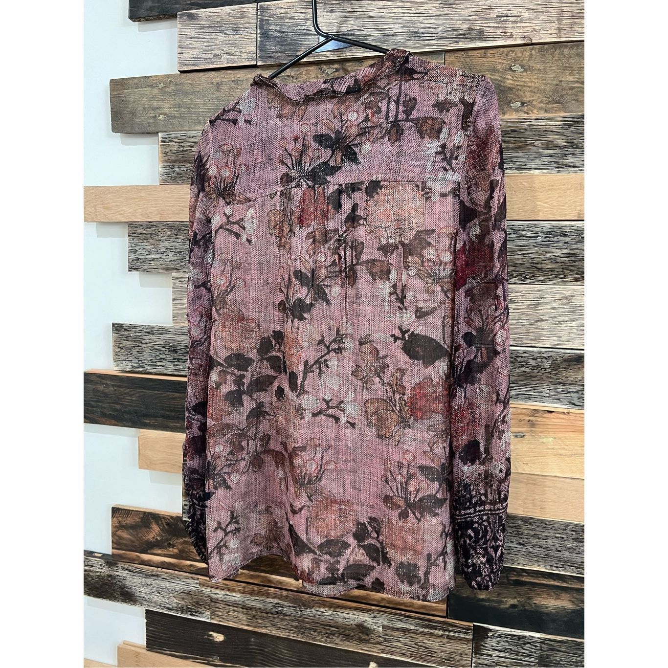 KOBI HALPERIN Kobi Halperin Floral Print long Sleeve silk Blouse Sz S Size S / US 4 / IT 40 - 2 Thumbnail