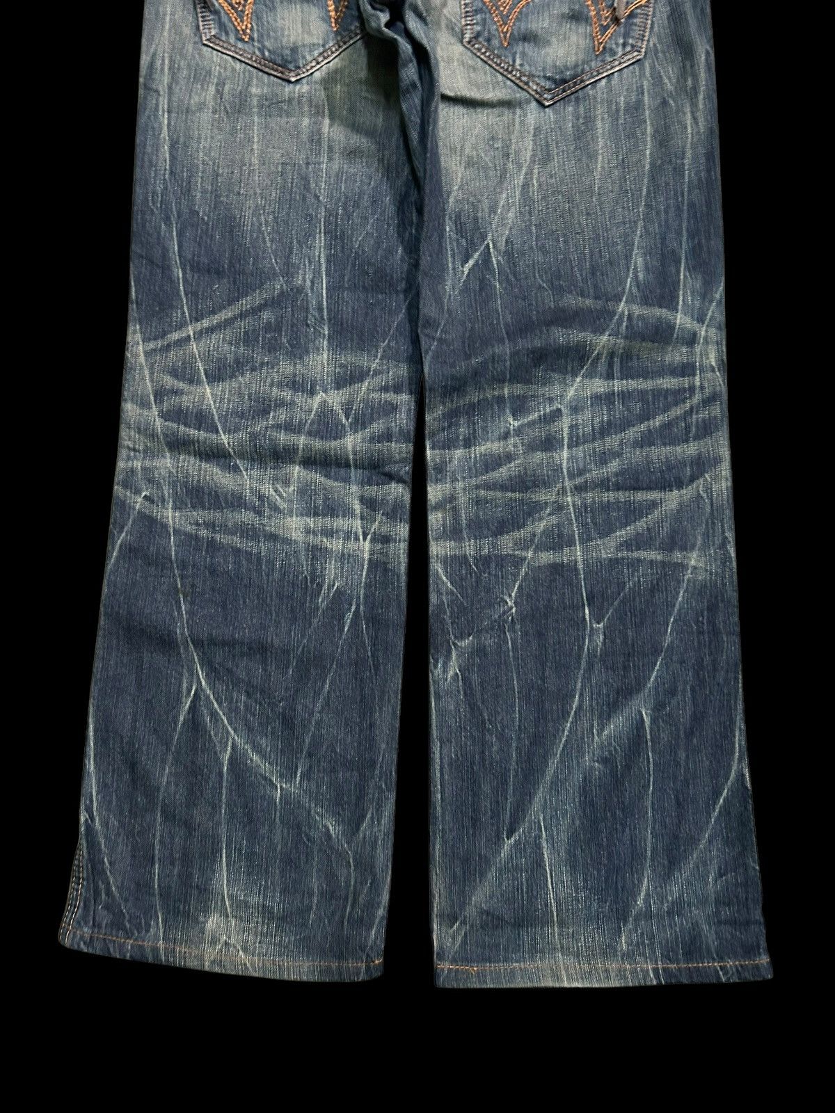 Japanese Brand × Kapital × Vintage EDWIN Blue Trip 503 Rare Design Denim ☠️☠️ Size US 36 / EU 52 - 10 Thumbnail