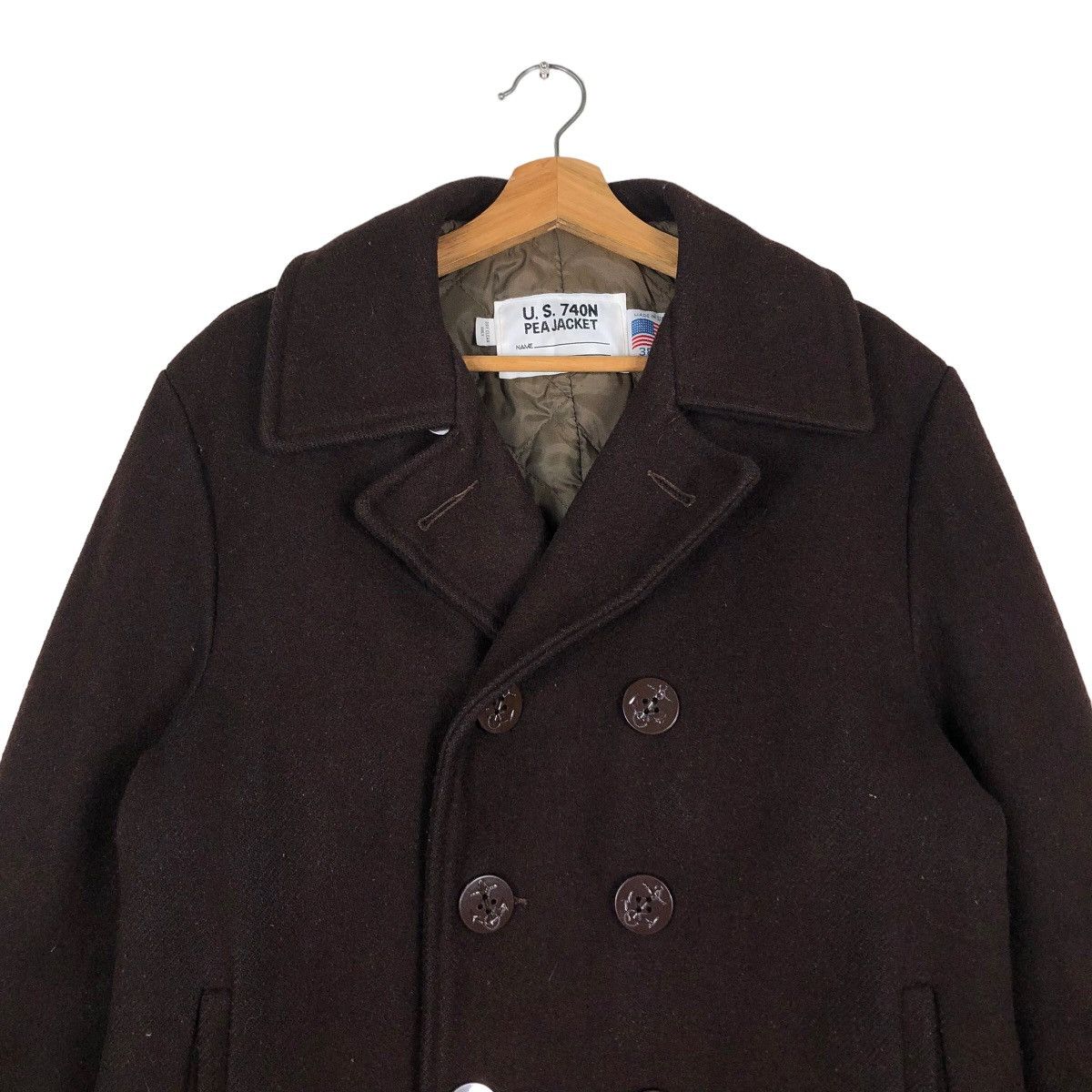Schott Double Collar Wool Biker Jacket U.S. 740N Schott Pea Jacket Size US M / EU 48-50 / 2 - 3 Thumbnail