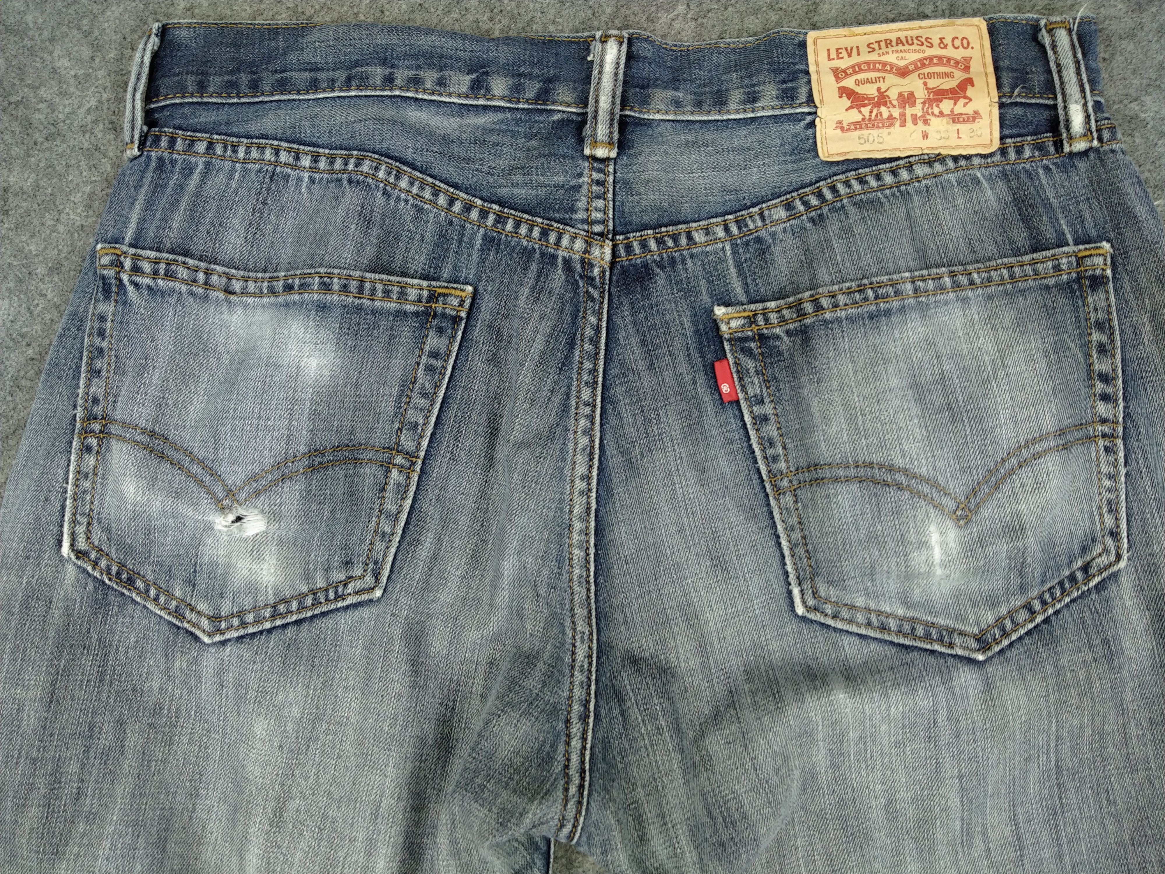 Levi's Faded Indigo Vintage Levi's 505 33x29.5 Denim -JG013 Size US 33 - 4 Thumbnail