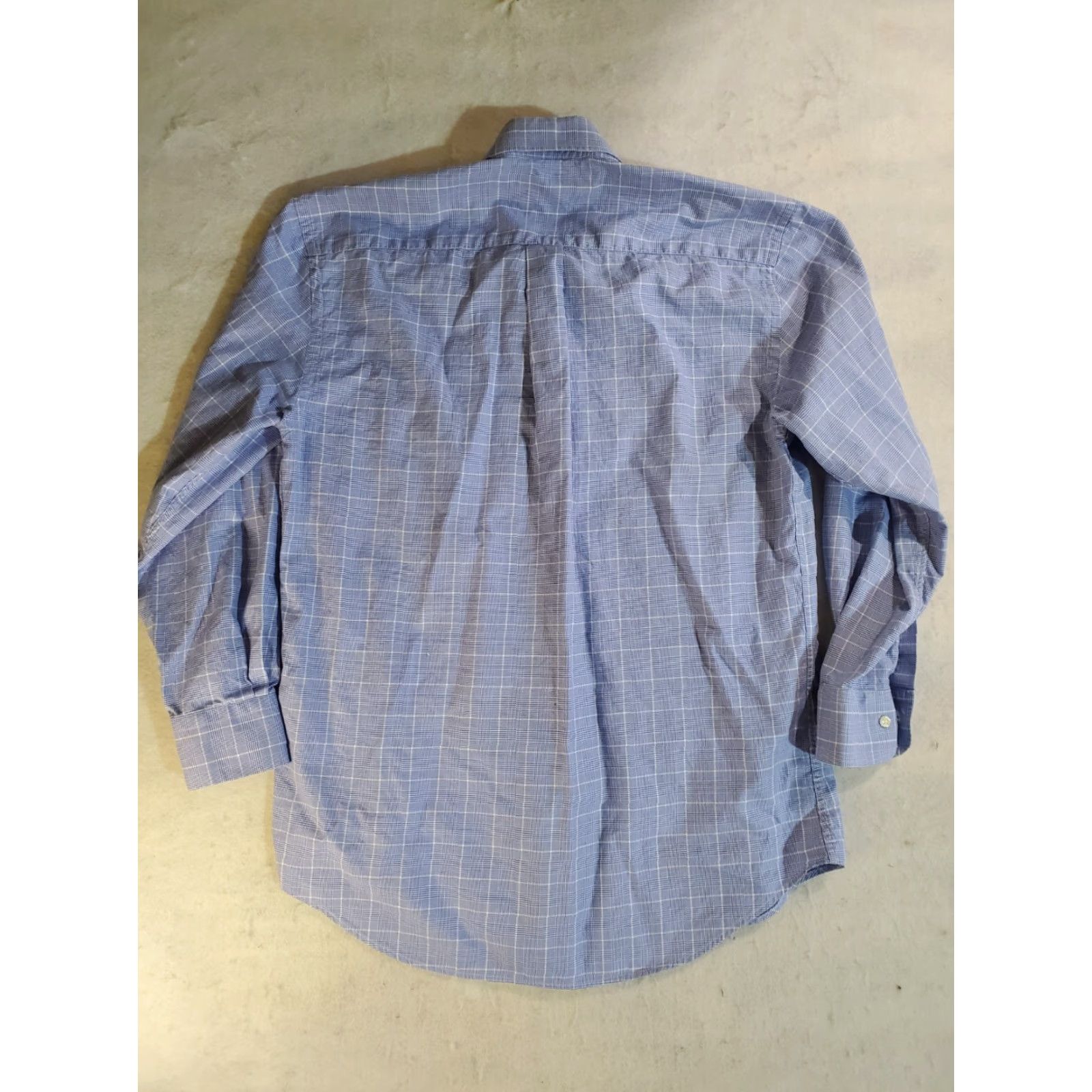 Peter Millar Peter Millar Signature Blue/White Plaid Button-Up Dress Shirt Mens Size M Blue Pattern Casual Shirt Size 40R - 5 Thumbnail