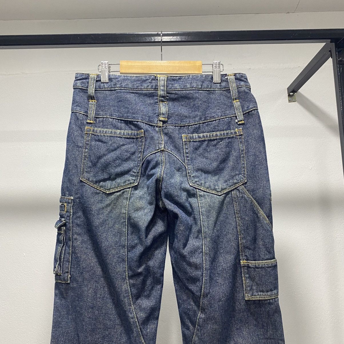 Vintage CRAZY☠️ Eastboy Fly Button Denim Cargo like Hysteric Mud Size US 33 - 5 Thumbnail