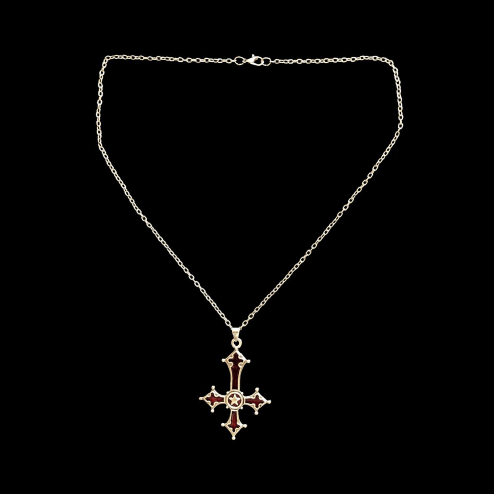 Japanese Brand Gothic Skeleton Cross Necklace Size ONE SIZE - 3 Thumbnail