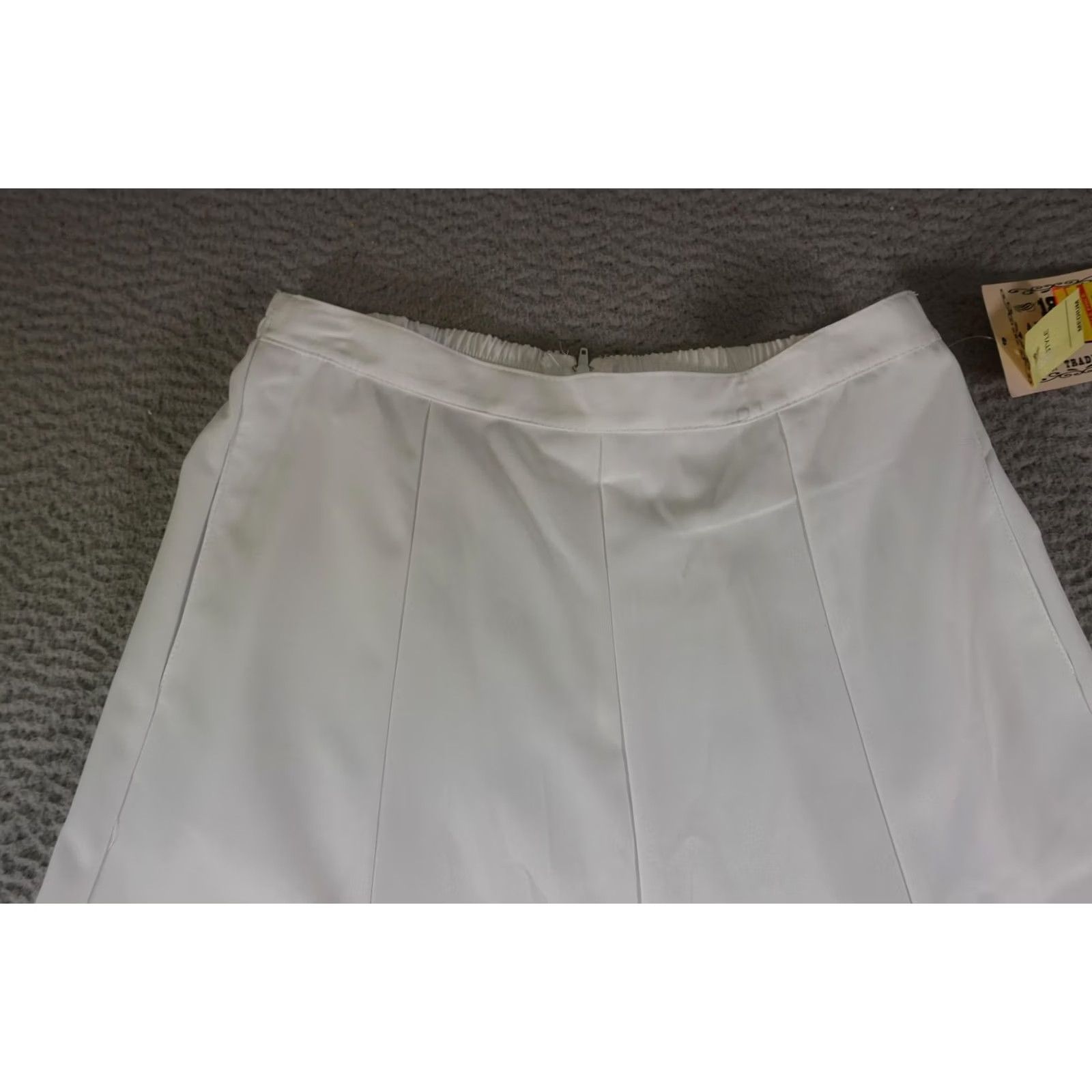 DANCER VINTAGE Western Skirt Womens Medium White Cowgirl Rodeo Square Dance Show Farm Size 32" / US 10 / IT 46 - 2 Thumbnail
