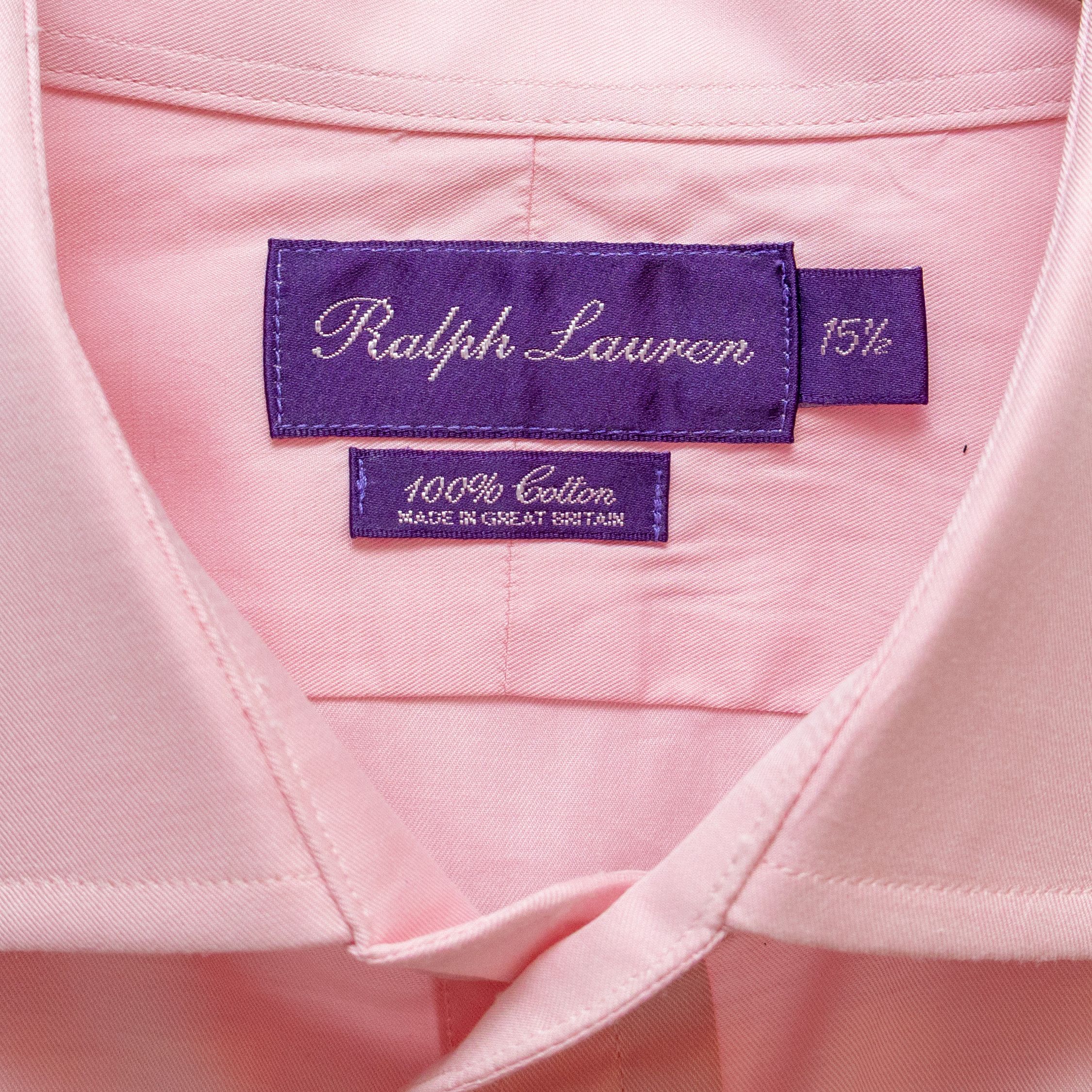 Ralph Lauren Purple Label Ralph Lauren Purple Label Shirt Men Slim Fit French Cuff Size US M / EU 48-50 / 2 - 2 Thumbnail