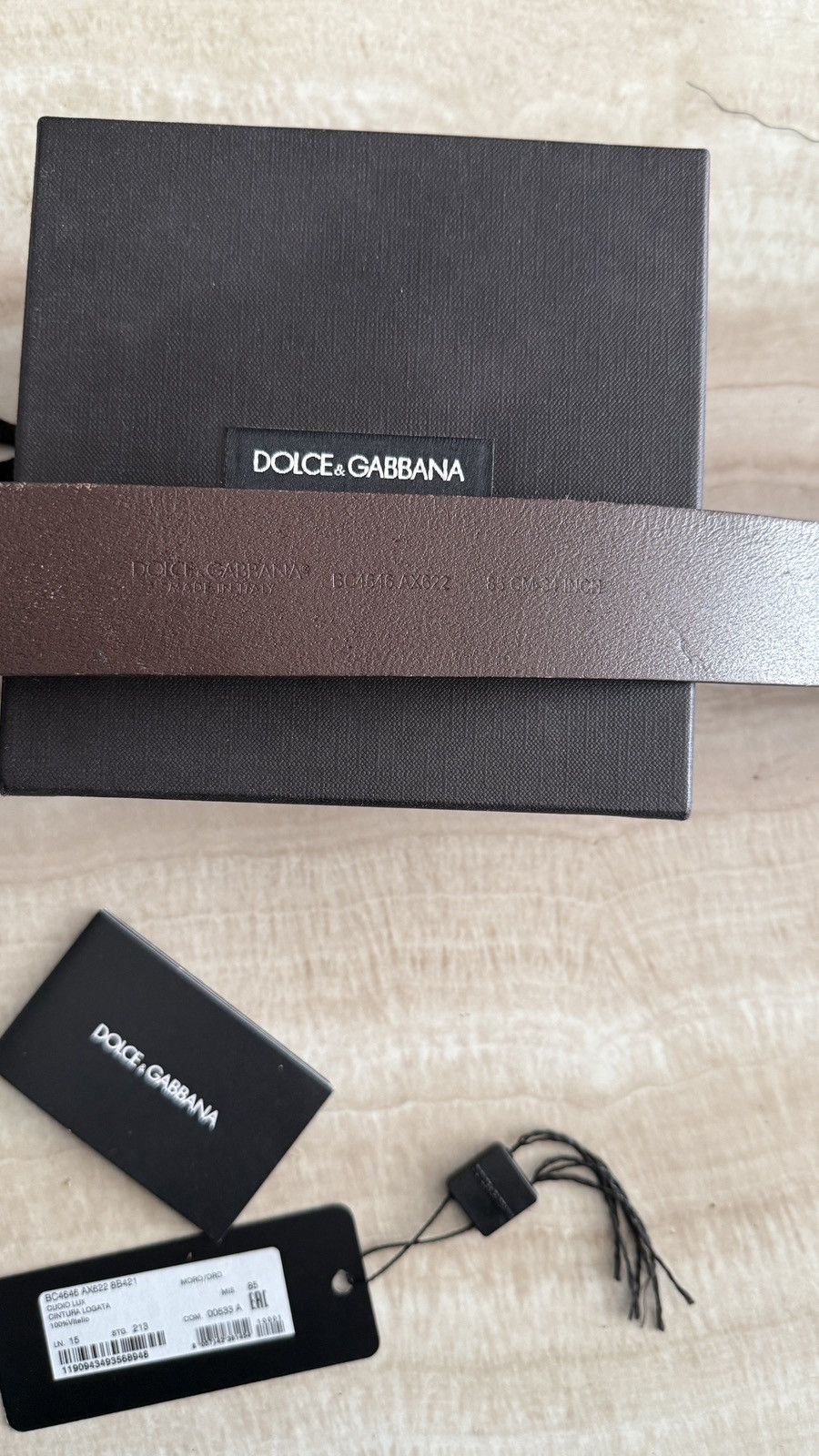 Dolce & Gabbana Dolce & Gabbana Leather Belt Size 85 Size 32 - 3 Thumbnail
