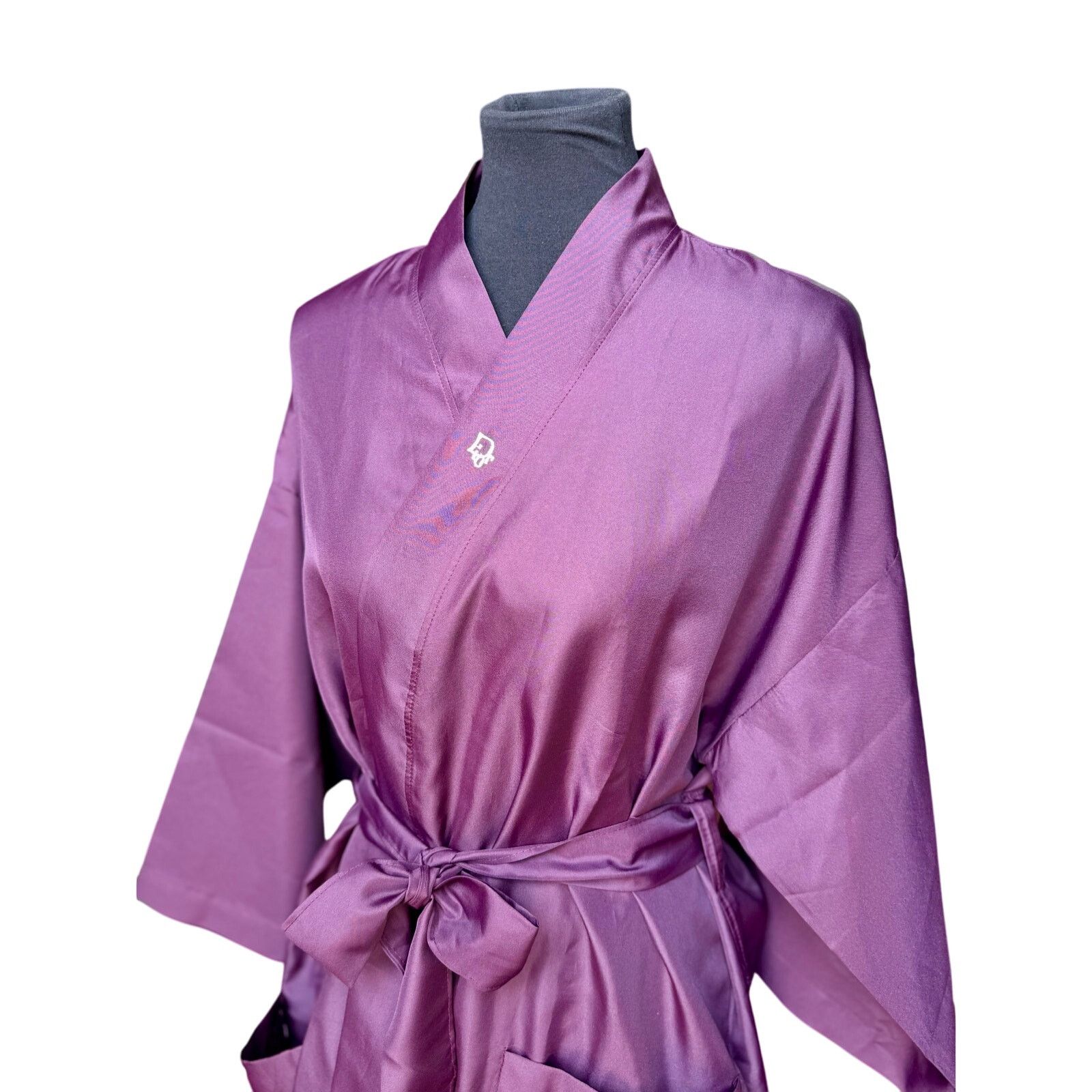 Dior Dior Stylish Purple Kimono Robe with Pockets Size ONE SIZE - 1 Thumbnail