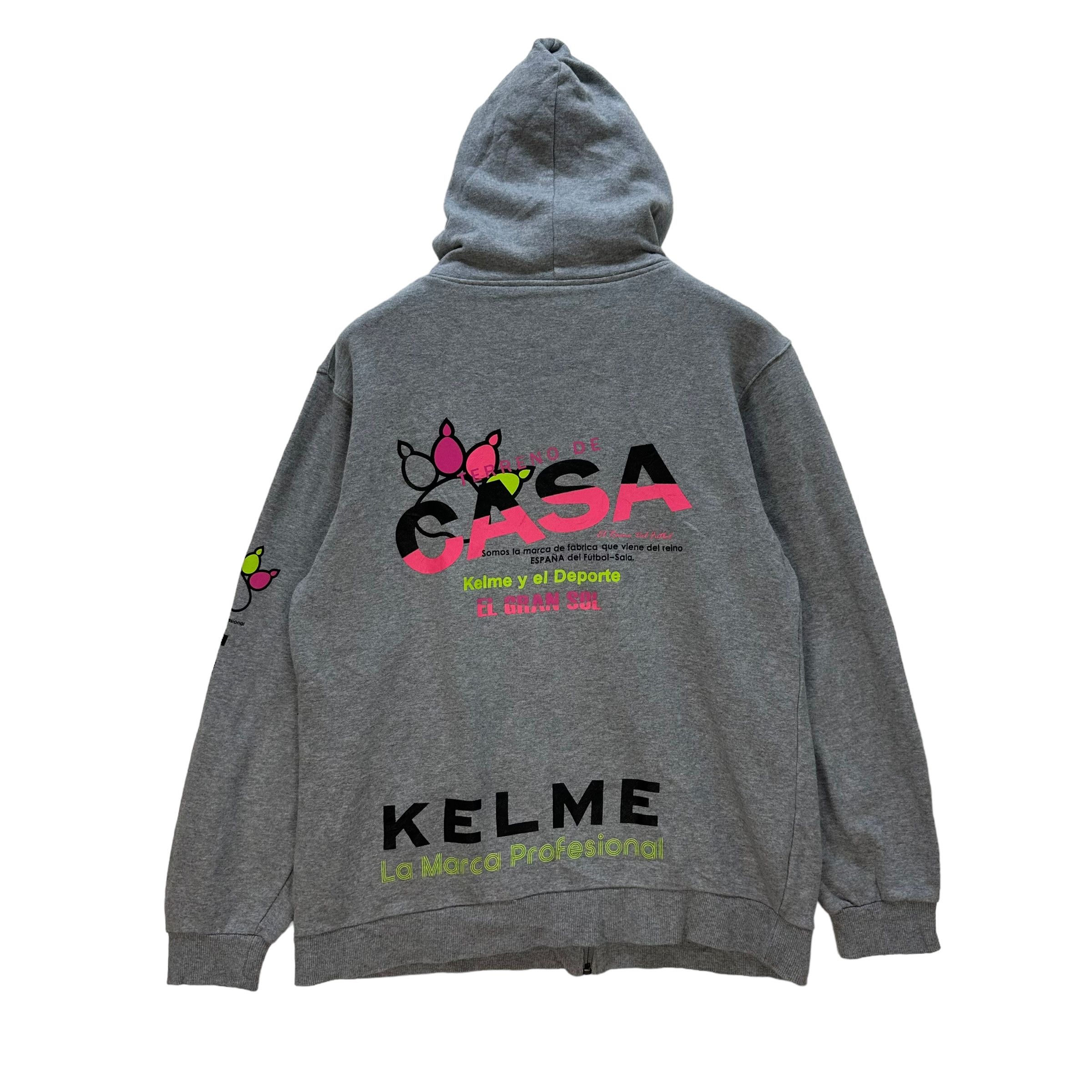 Japanese Brand KELME BIG LOGO GRAPHIC ZIPPER HOODIES #9055-53 Size US L / EU 52-54 / 3 - 13 Thumbnail