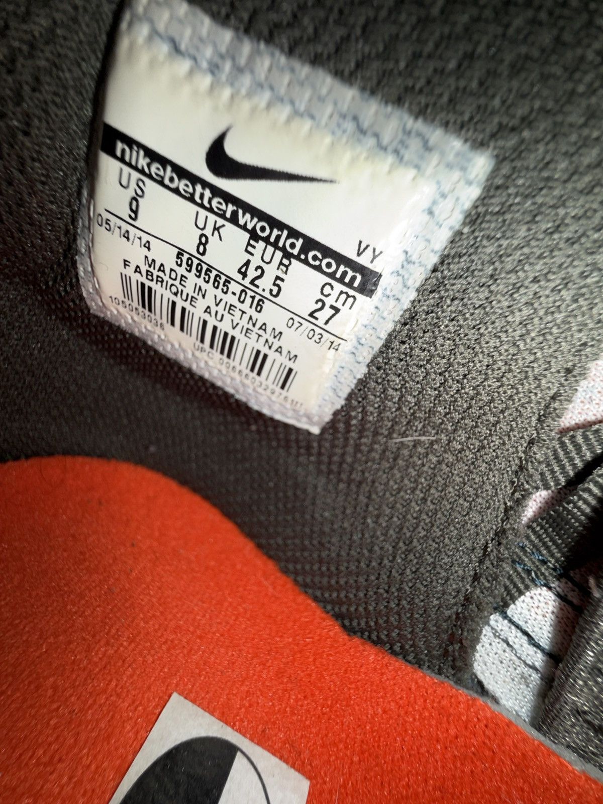 Nike Nike Air Max Stutter Step Grey/Orange size 9 VNDS! Size US 9 / EU 42 - 19 Thumbnail