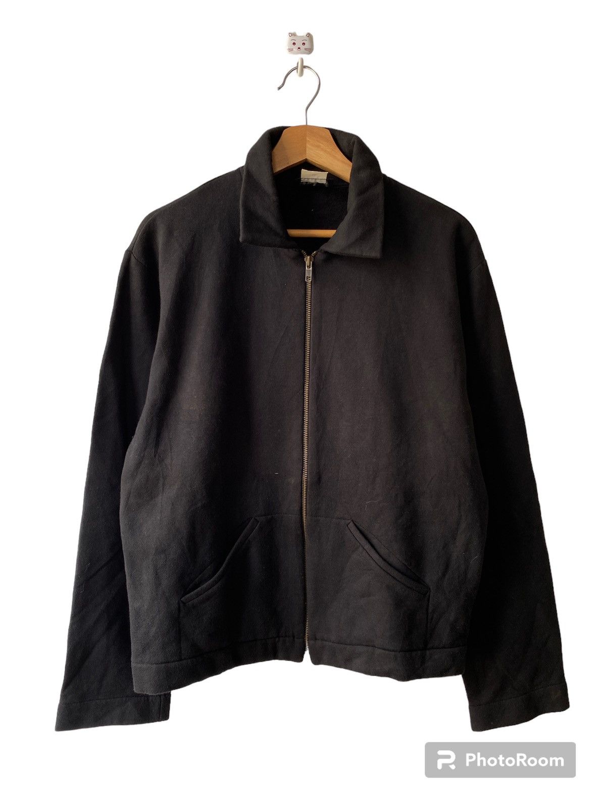 agnes b. Vintage Agnes B Black Zipper Jacket Size US L / EU 52-54 / 3 - 1 Thumbnail