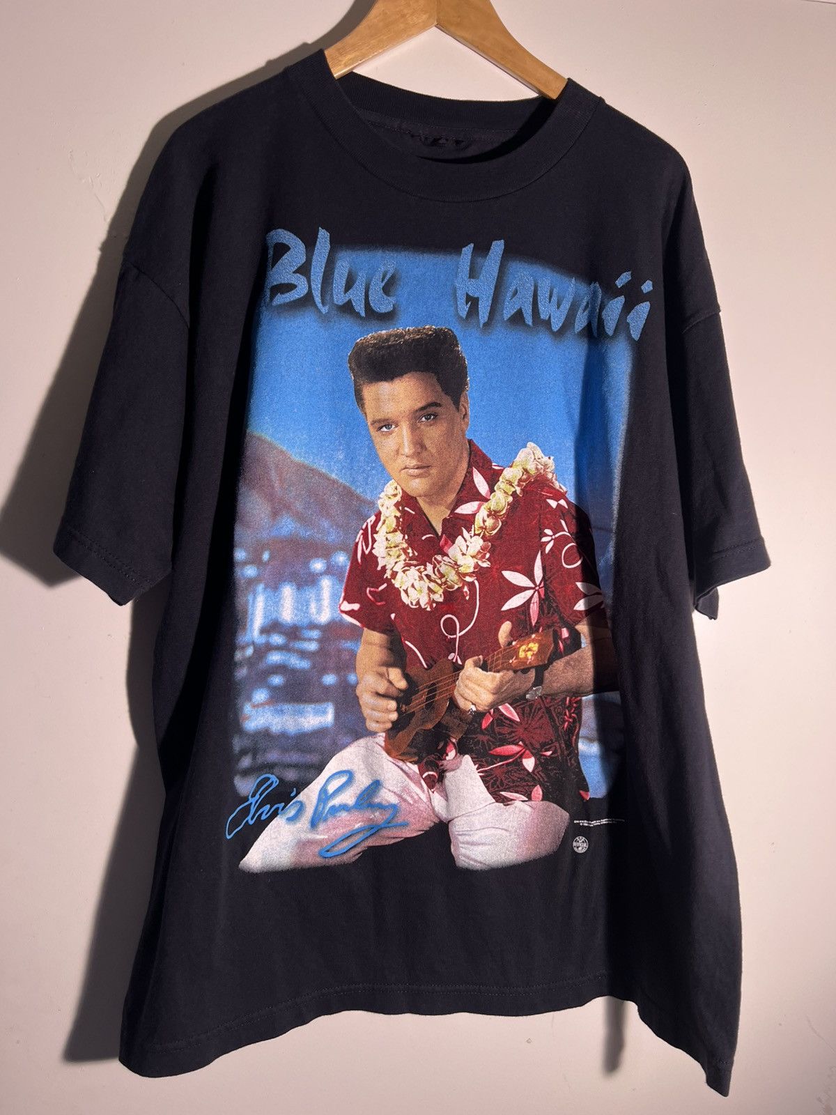 Vintage 90’s VTG Vintage Elvis Presley Blue Hawaii Retro Rock Shirt Size US XL / EU 56 / 4 - 1 Thumbnail