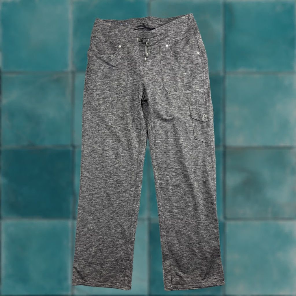 Vintage KÜHL Pants Womens 10 Regular Gray Stretch Knit Cargo Hiking Lounge Pull On Size 32" / US 10 / IT 46 - 1 Thumbnail