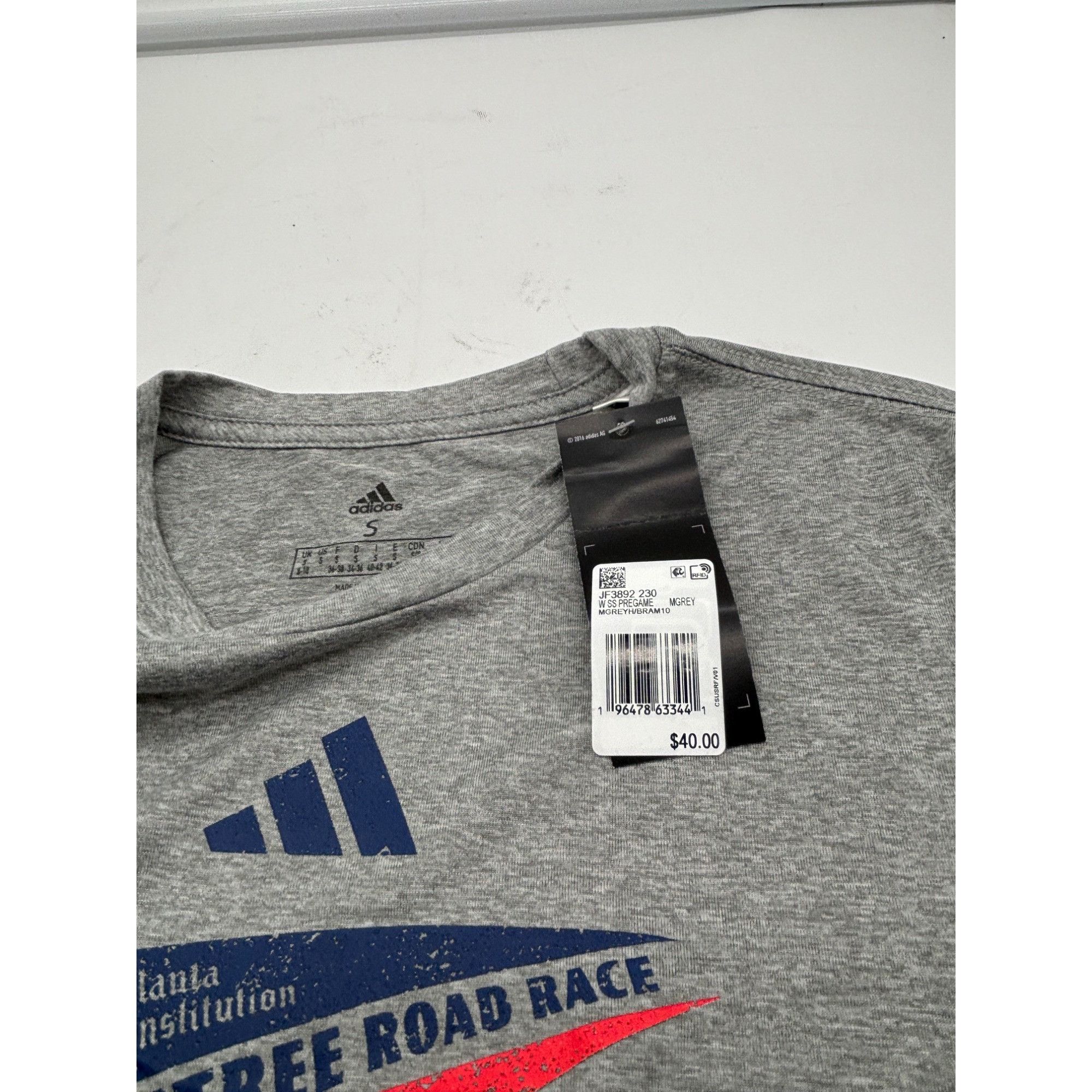 Adidas Adidas Women's Special Event Short Sleeve Pregame Tee, Heath Size S / US 4 / IT 40 - 5 Thumbnail