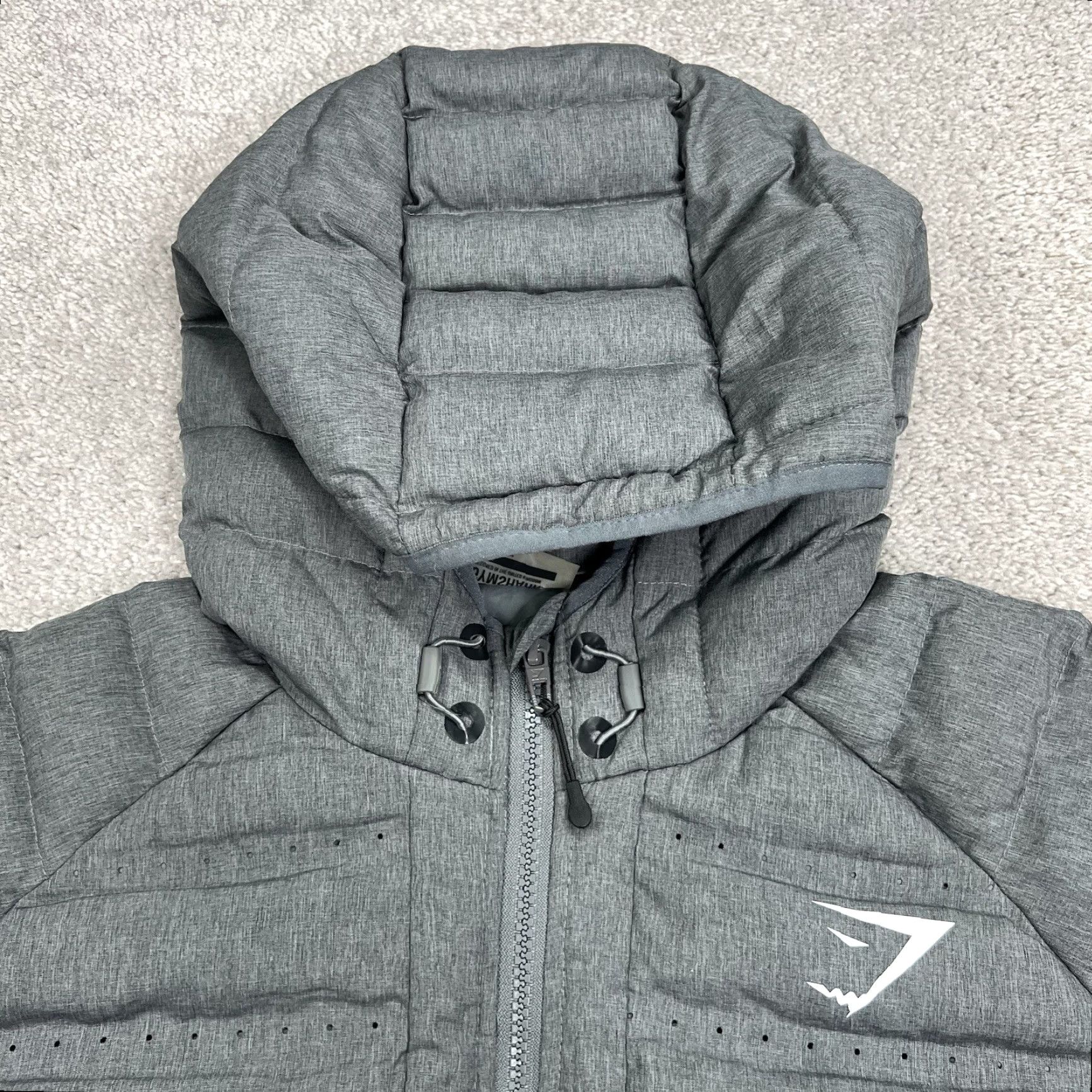 Gymshark Gymshark Jacket Women’s L Gray Full Zip Hood Insulated Pockets Size L / US 10 / IT 46 - 4 Thumbnail