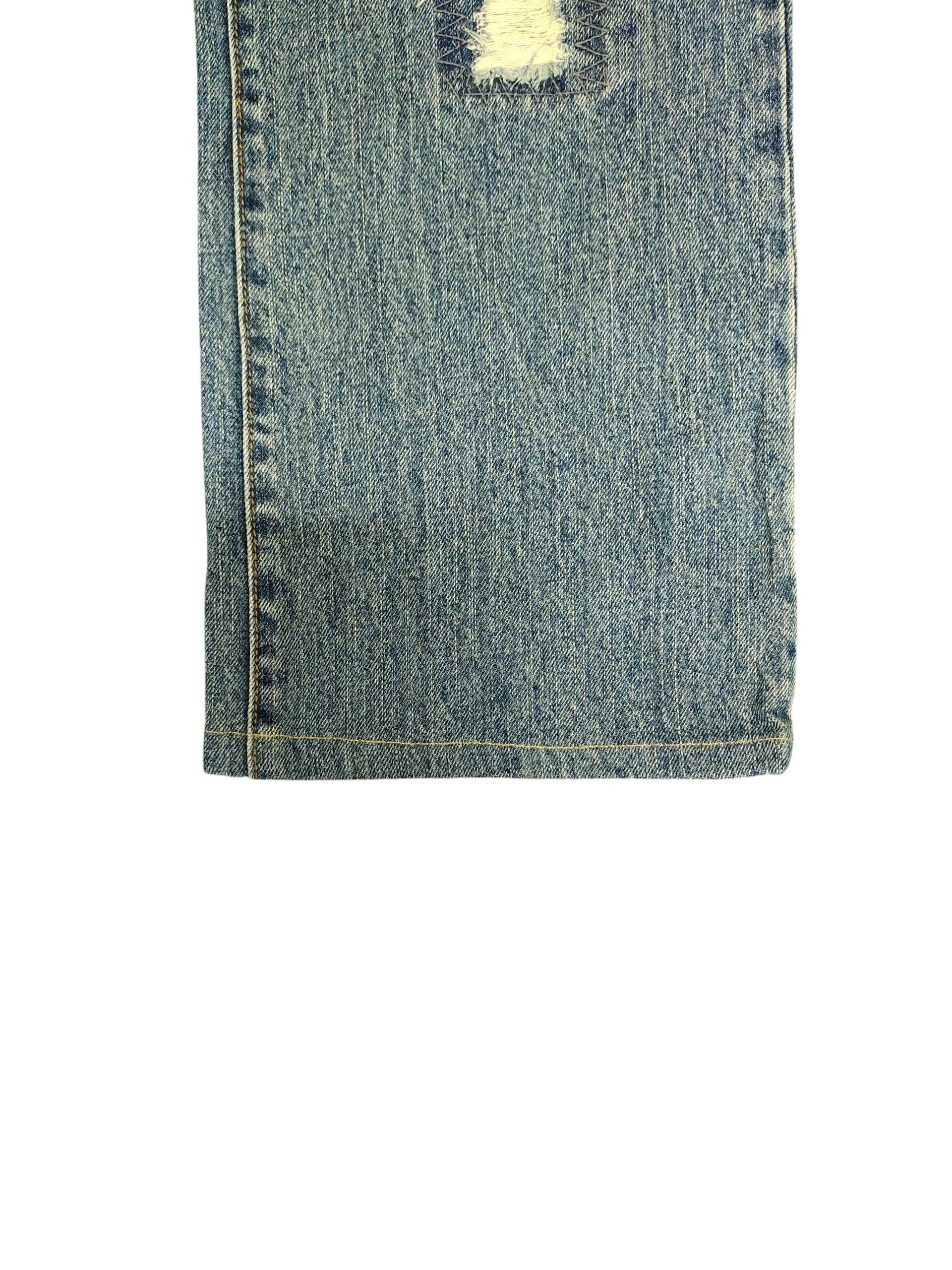 Mickey Mouse Vintage 90s Mickey Mouse Patchwork Clawmark Distress Jeans Size US 32 / EU 48 - 5 Thumbnail