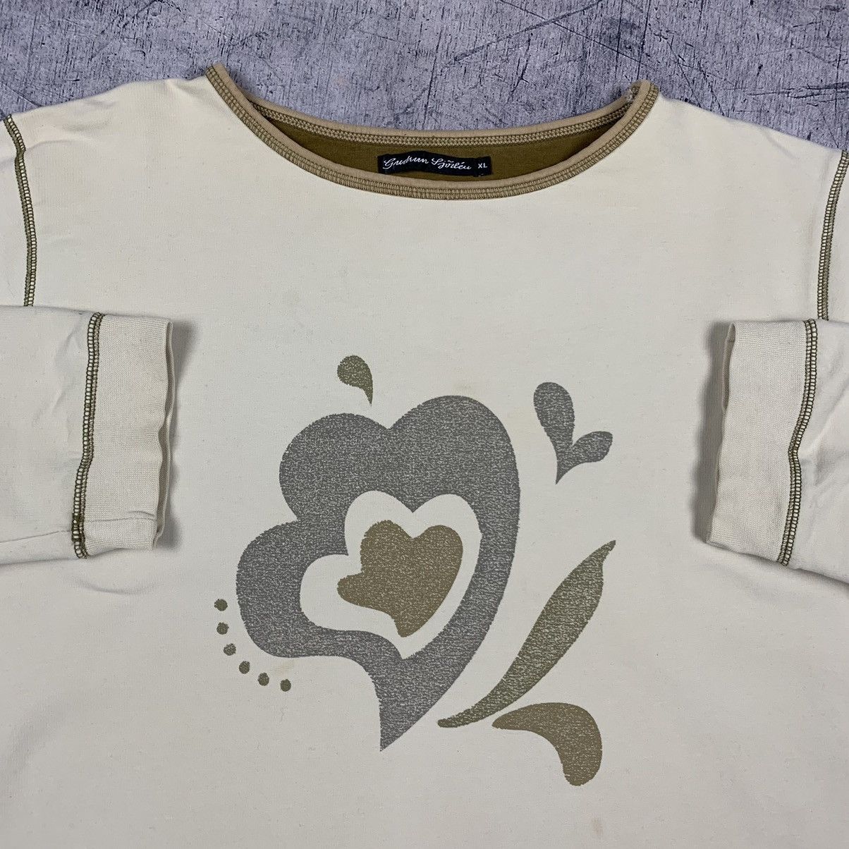 Gudrun Sjoden Gudrun Sjoden Floral Big Logo Sweatshirt Beige Size XL Y2K Size XL / US 12-14 / IT 48-50 - 6 Thumbnail